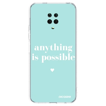 Picasee silikonski prozorni ovitek za Xiaomi Redmi Note 9S - Anything is possible
