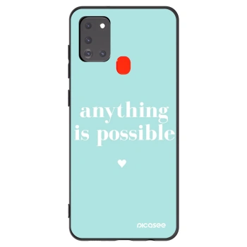 Picasee silikonski črni ovitek za Samsung Galaxy A21s - Anything is possible