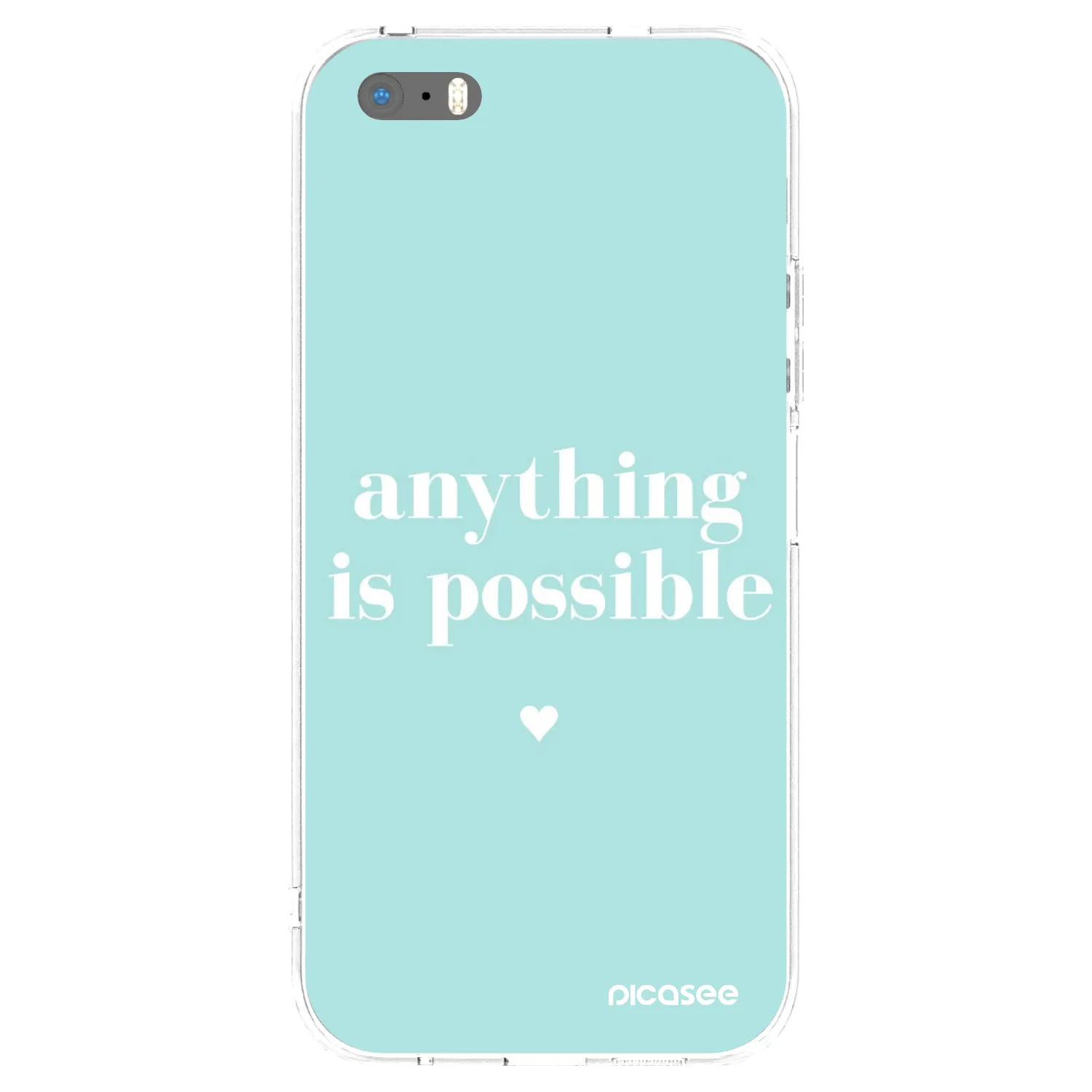 Picasee silikonski prozorni ovitek za Apple iPhone 5/5S/SE - Anything is possible