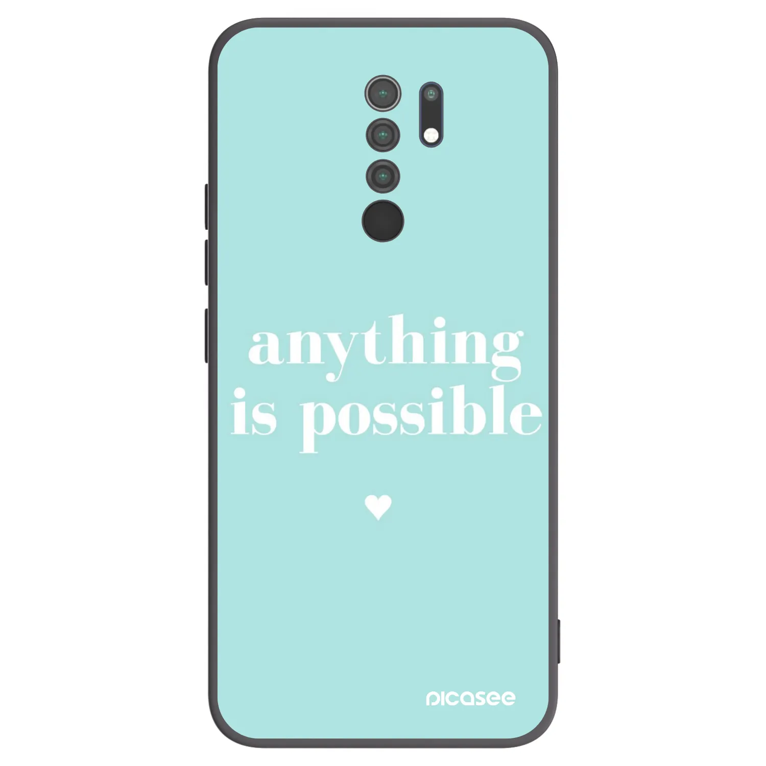 Picasee silikonski črni ovitek za Xiaomi Redmi 9 - Anything is possible