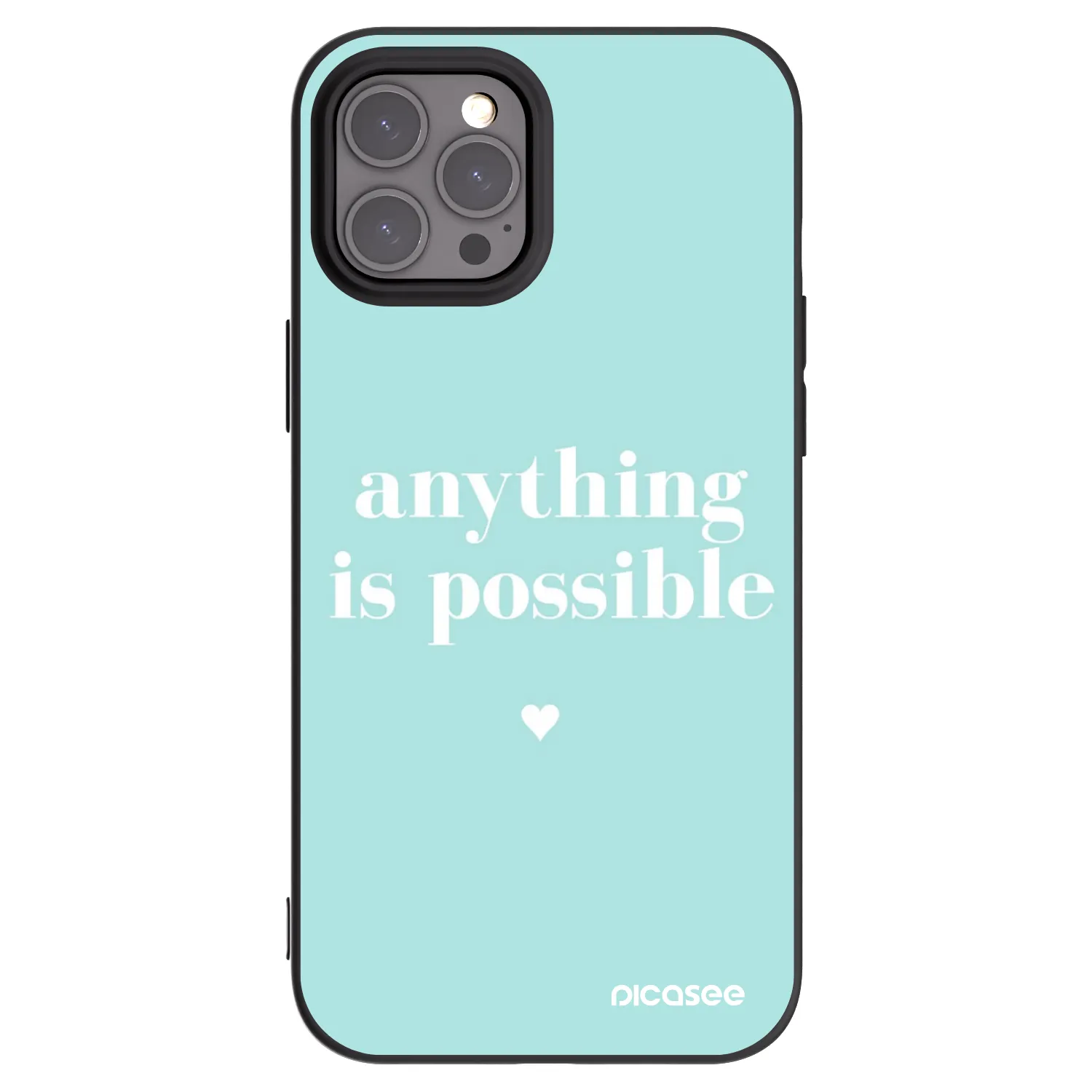 Picasee silikonski črni ovitek za Apple iPhone 12 Pro Max - Anything is possible