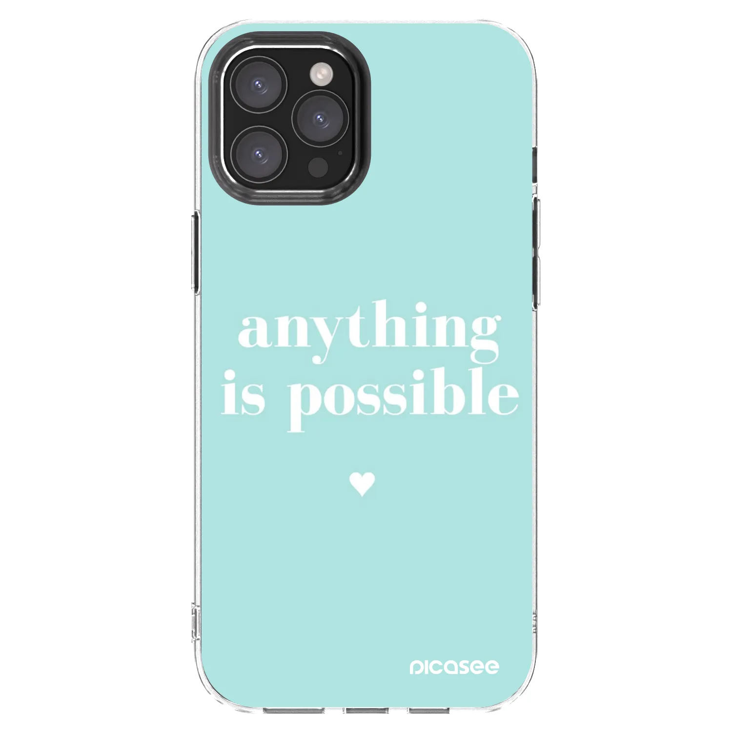 Picasee silikonski prozorni ovitek za Apple iPhone 12 Pro Max - Anything is possible
