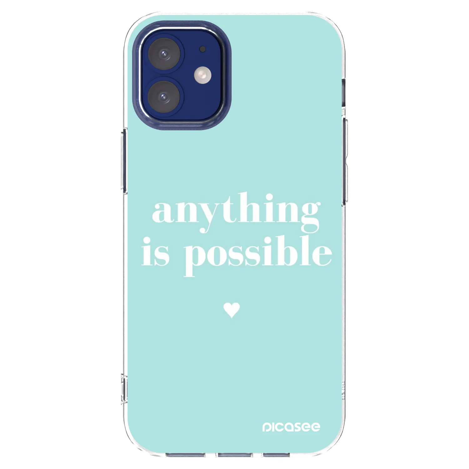 Picasee silikonski prozorni ovitek za Apple iPhone 12 mini - Anything is possible