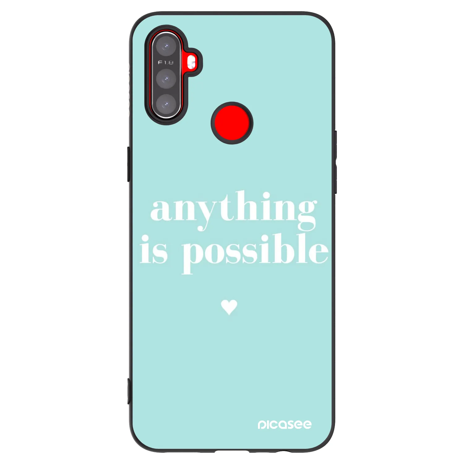 Picasee silikonski črni ovitek za Realme C3 - Anything is possible