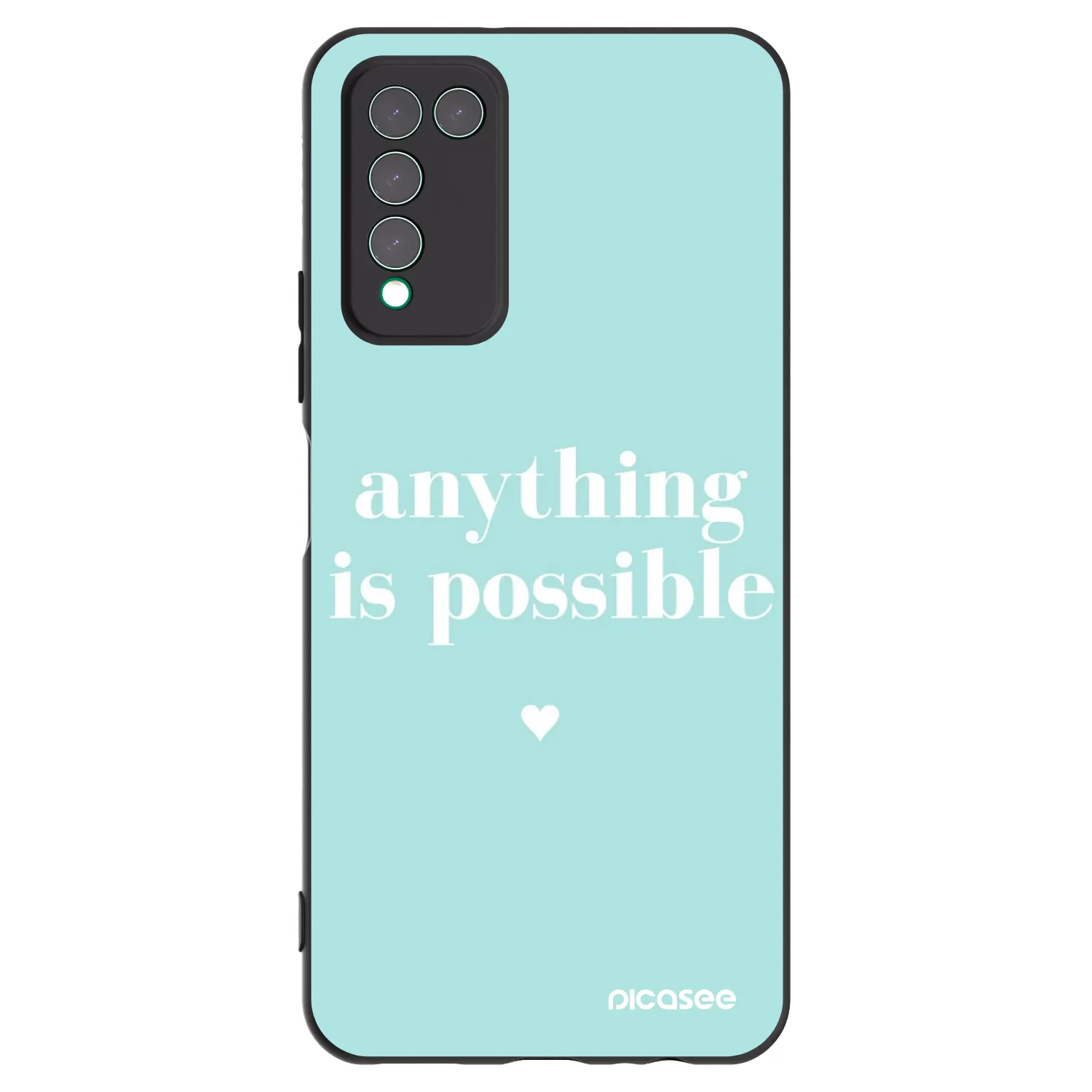 Picasee silikonski črni ovitek za Honor 10X Lite - Anything is possible