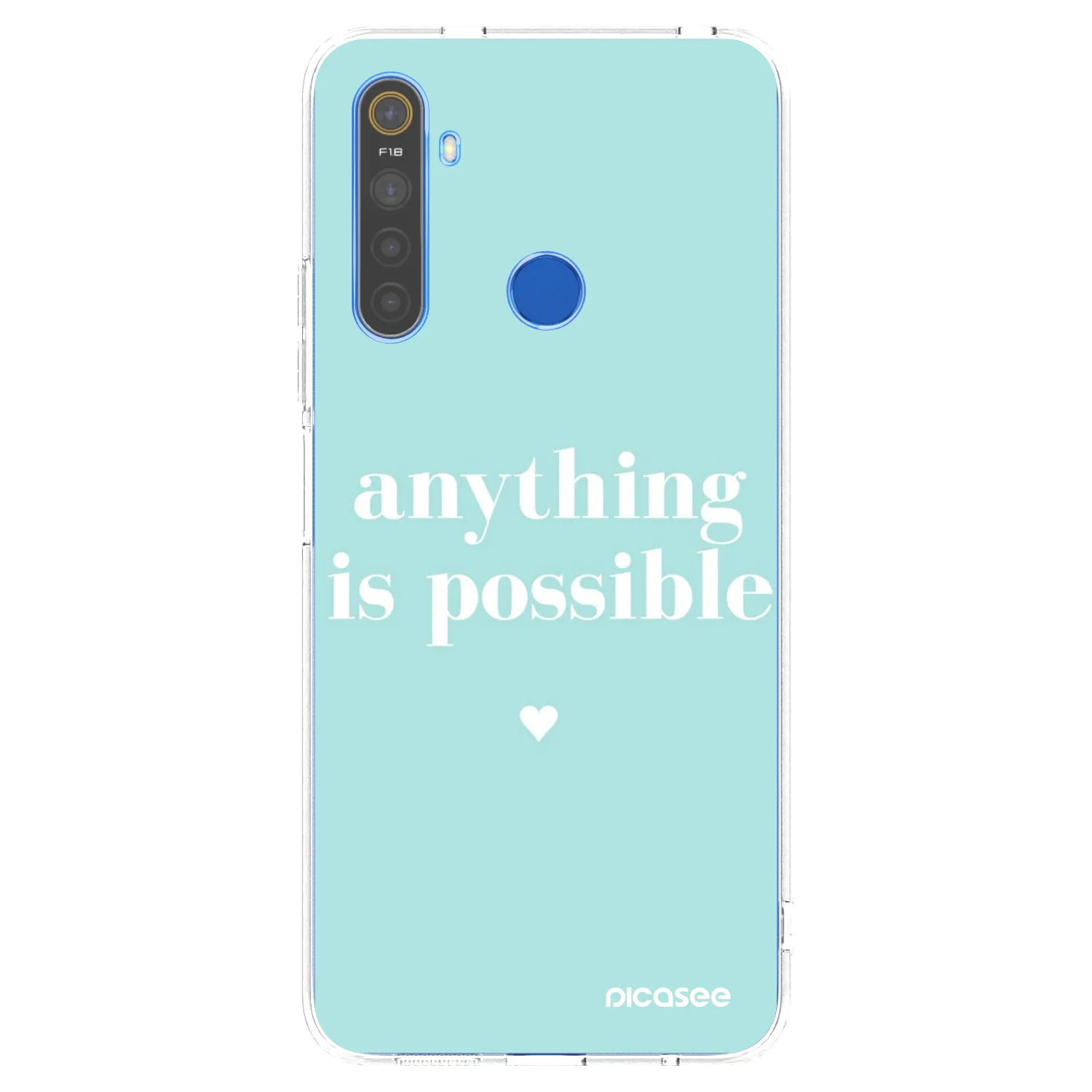 Picasee silikonski prozorni ovitek za Realme 5 - Anything is possible