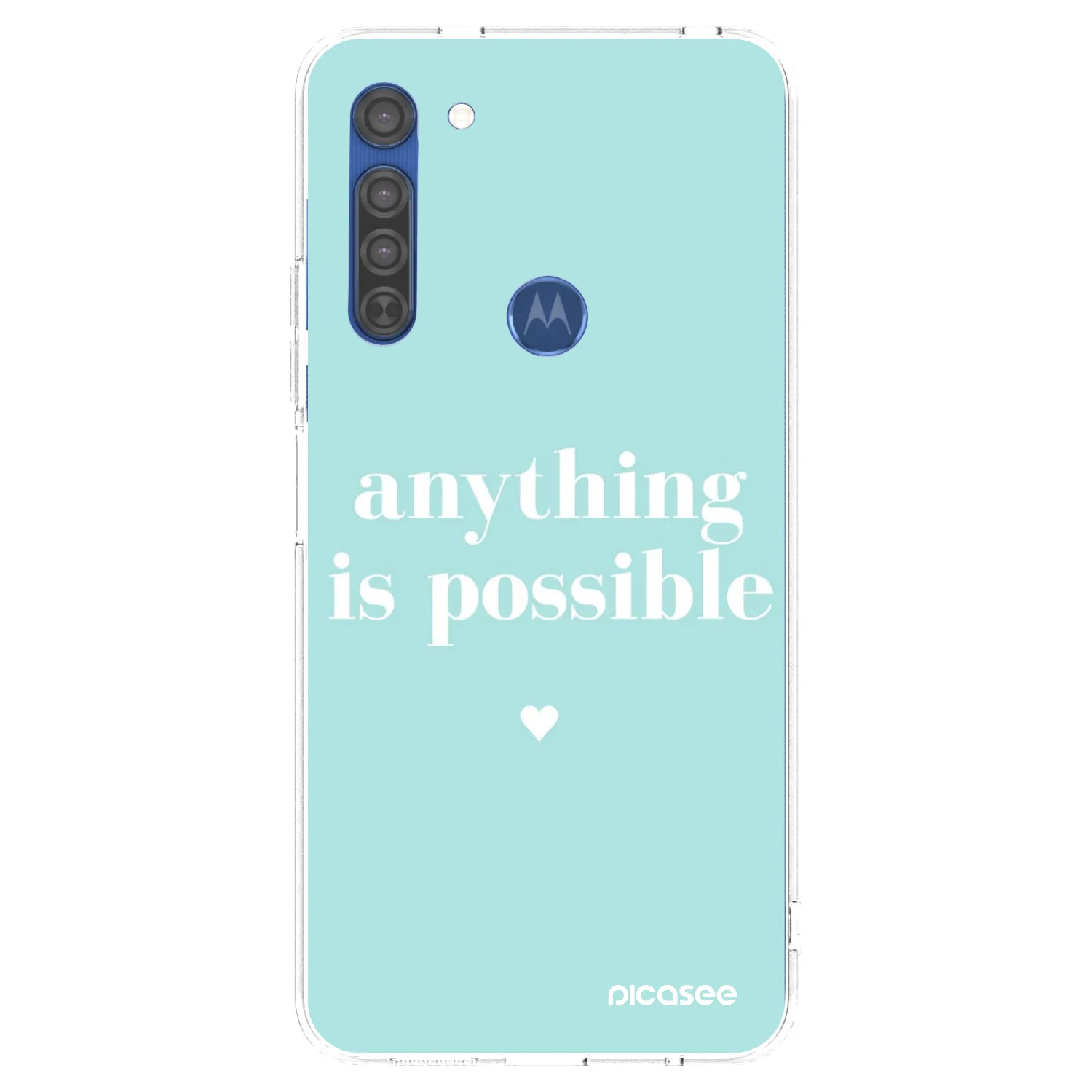 Picasee silikonski prozorni ovitek za Motorola Moto G8 - Anything is possible