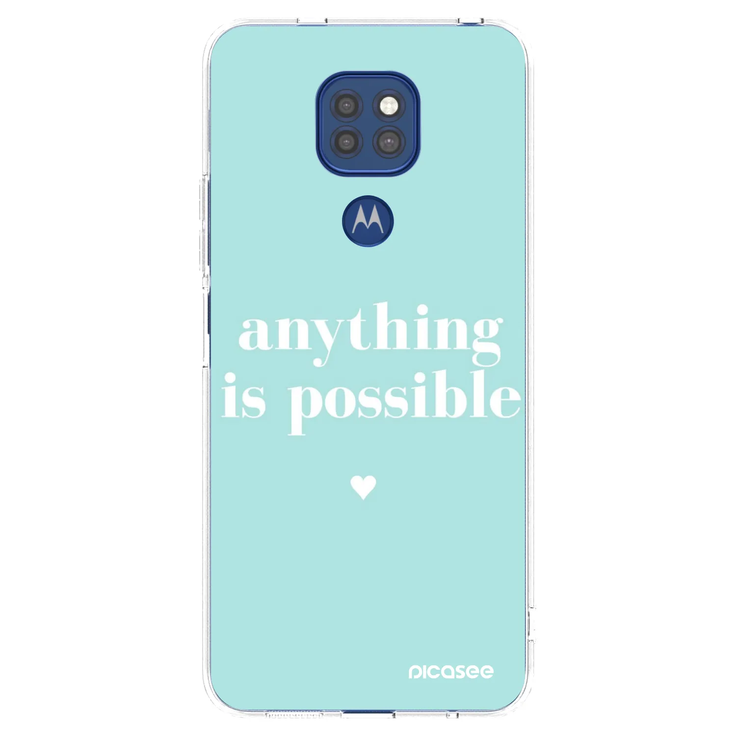 Picasee silikonski prozorni ovitek za Motorola Moto G9 Play - Anything is possible