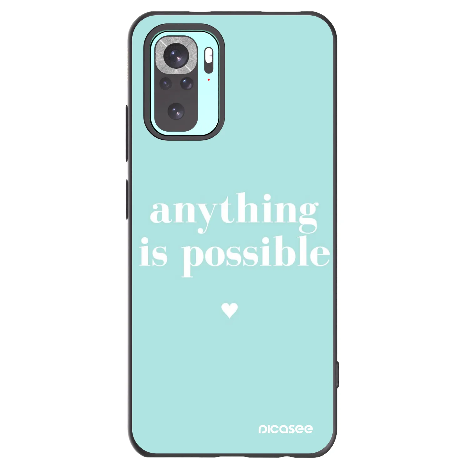 Picasee silikonski črni ovitek za Xiaomi Redmi Note 10 Pro - Anything is possible