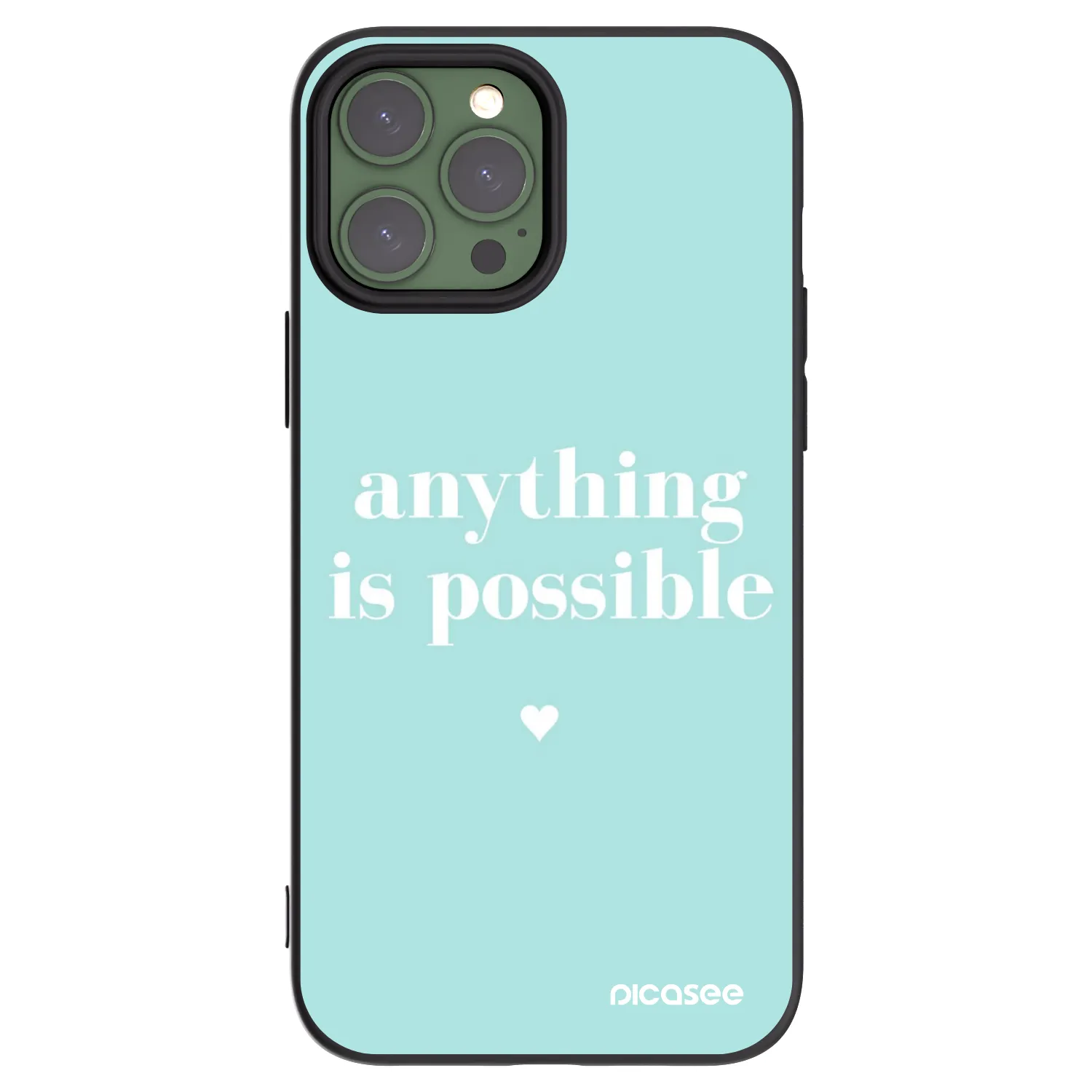 Picasee silikonski črni ovitek za Apple iPhone 13 Pro Max - Anything is possible