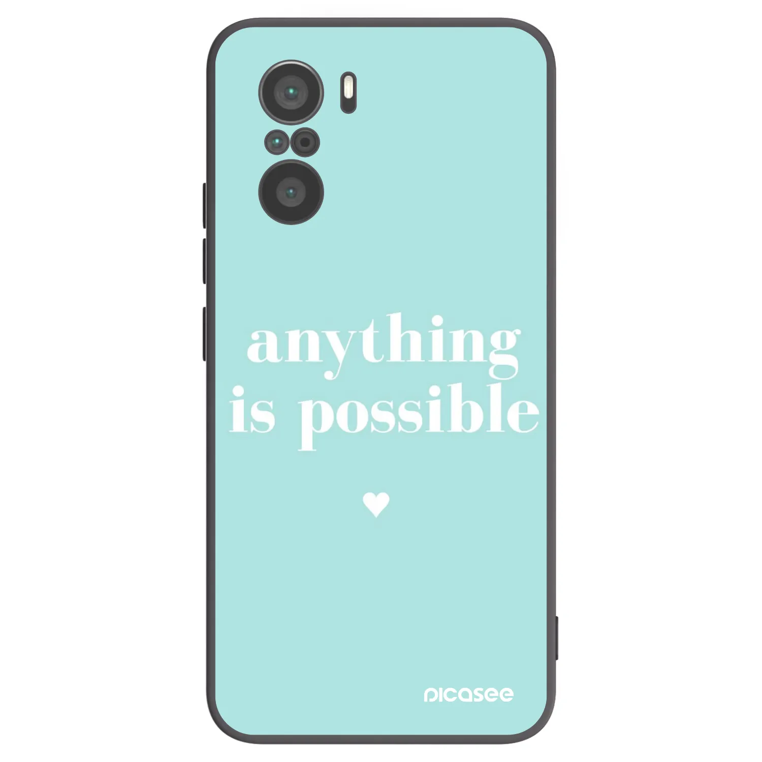 Picasee silikonski črni ovitek za Xiaomi Poco F3 - Anything is possible