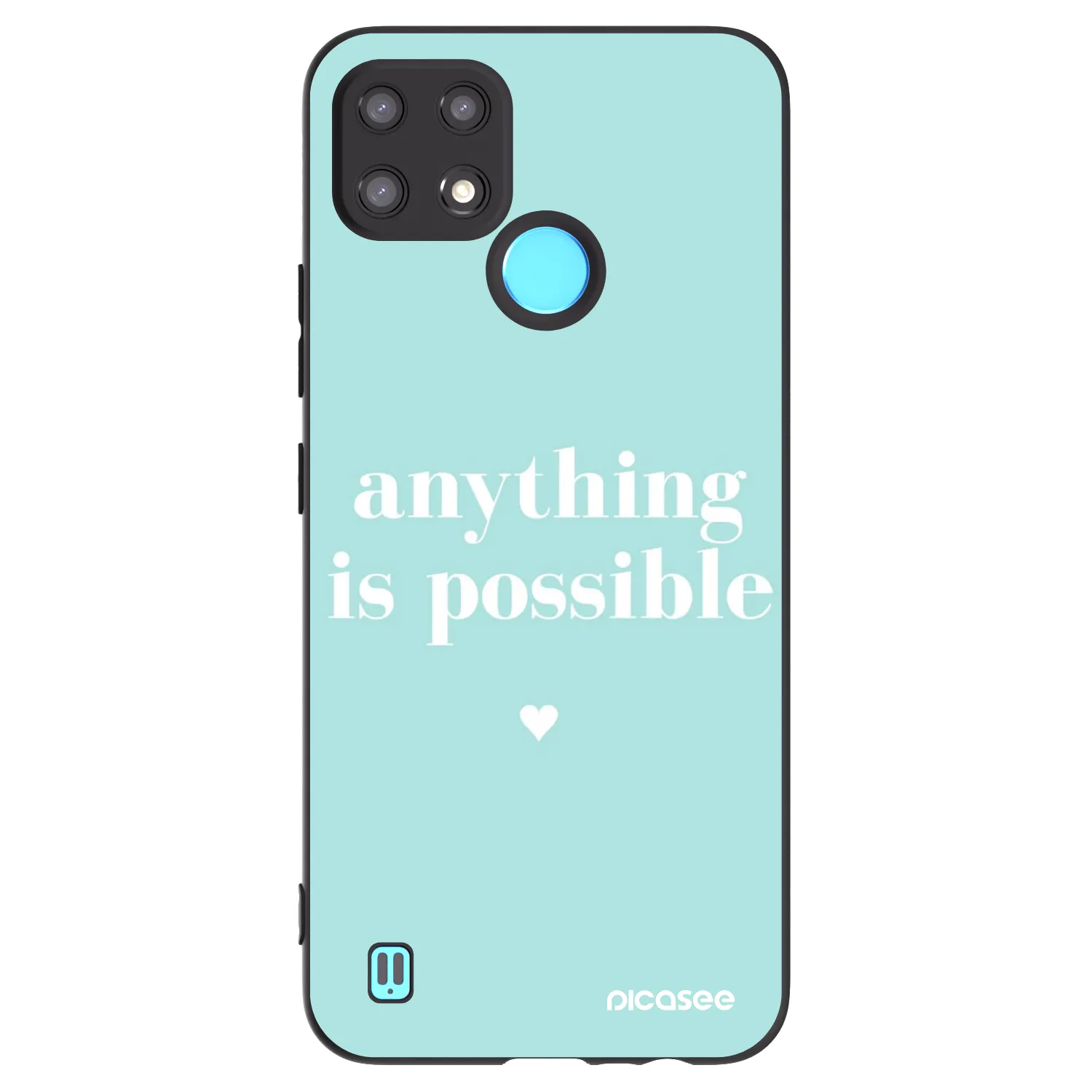 Picasee silikonski črni ovitek za Realme C21 - Anything is possible
