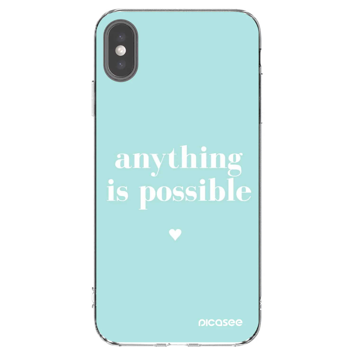 Picasee silikonski prozorni ovitek za Apple iPhone XS Max - Anything is possible