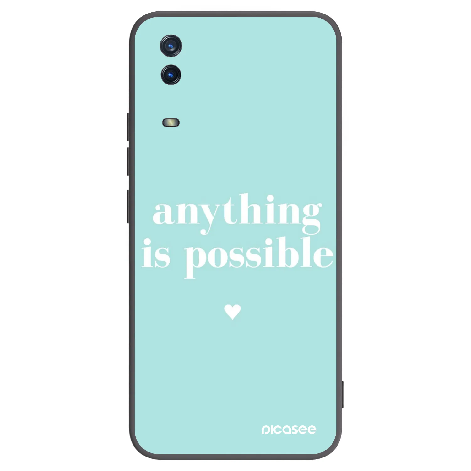 Picasee silikonski črni ovitek za Vivo Y11s - Anything is possible