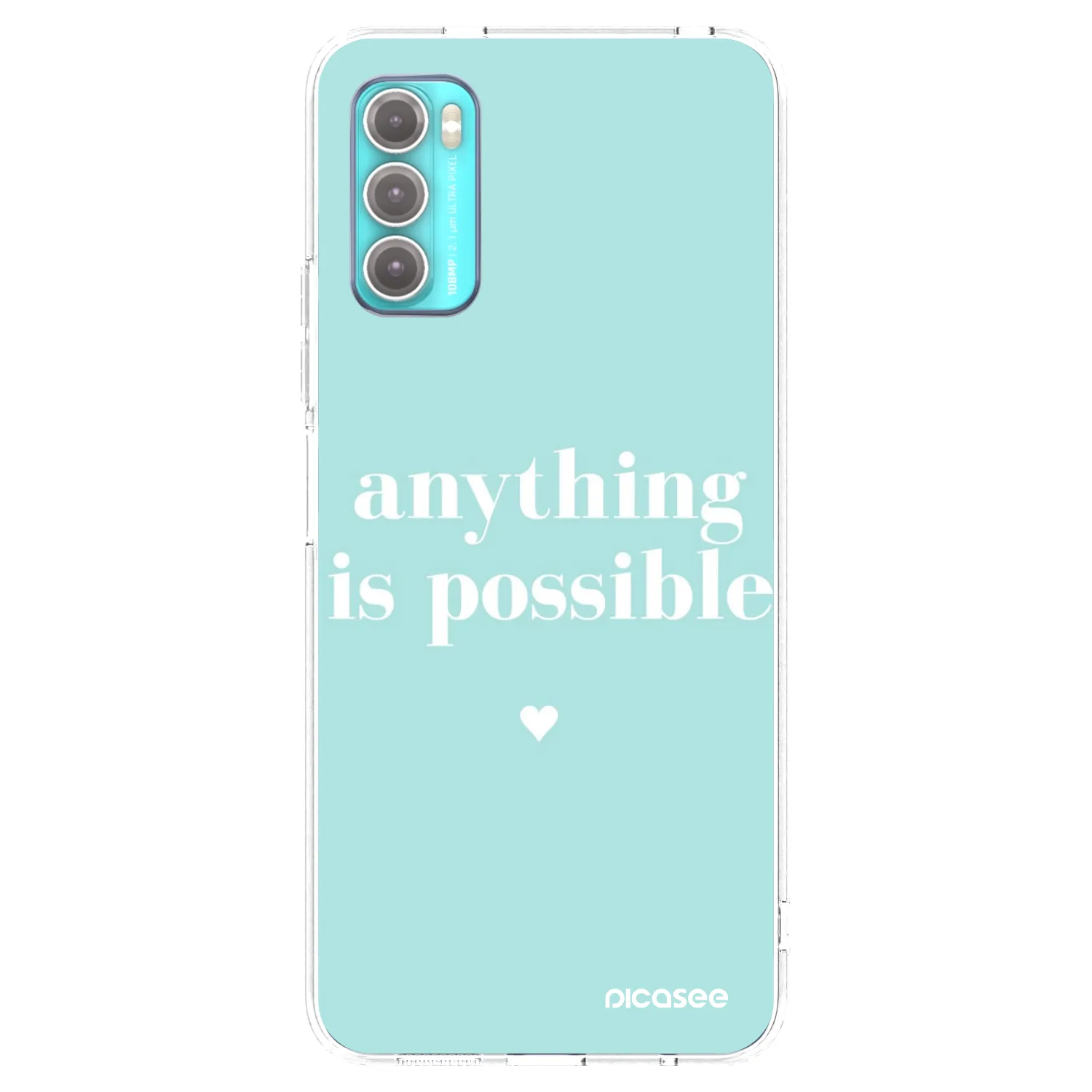 Picasee silikonski prozorni ovitek za Motorola Moto G60 - Anything is possible