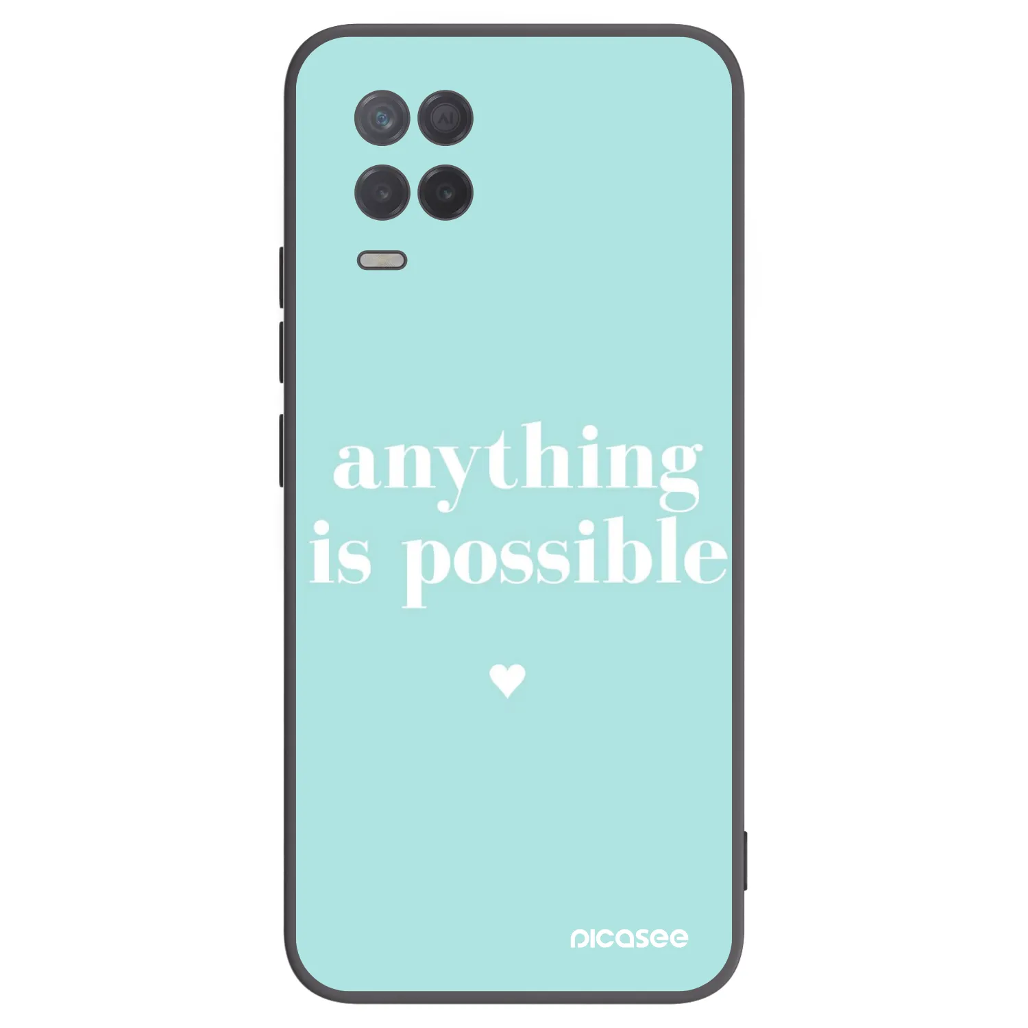 Picasee silikonski črni ovitek za Realme 8 5G - Anything is possible