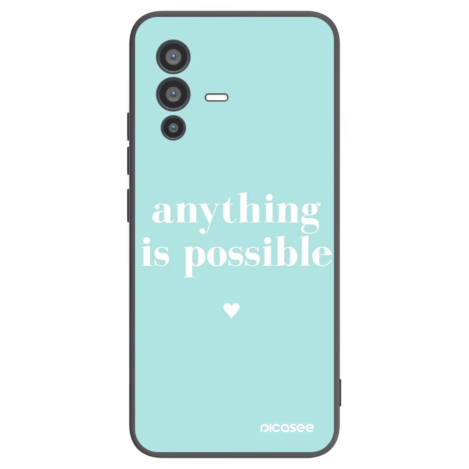 Picasee silikonski črni ovitek za Vivo V23 5G - Anything is possible