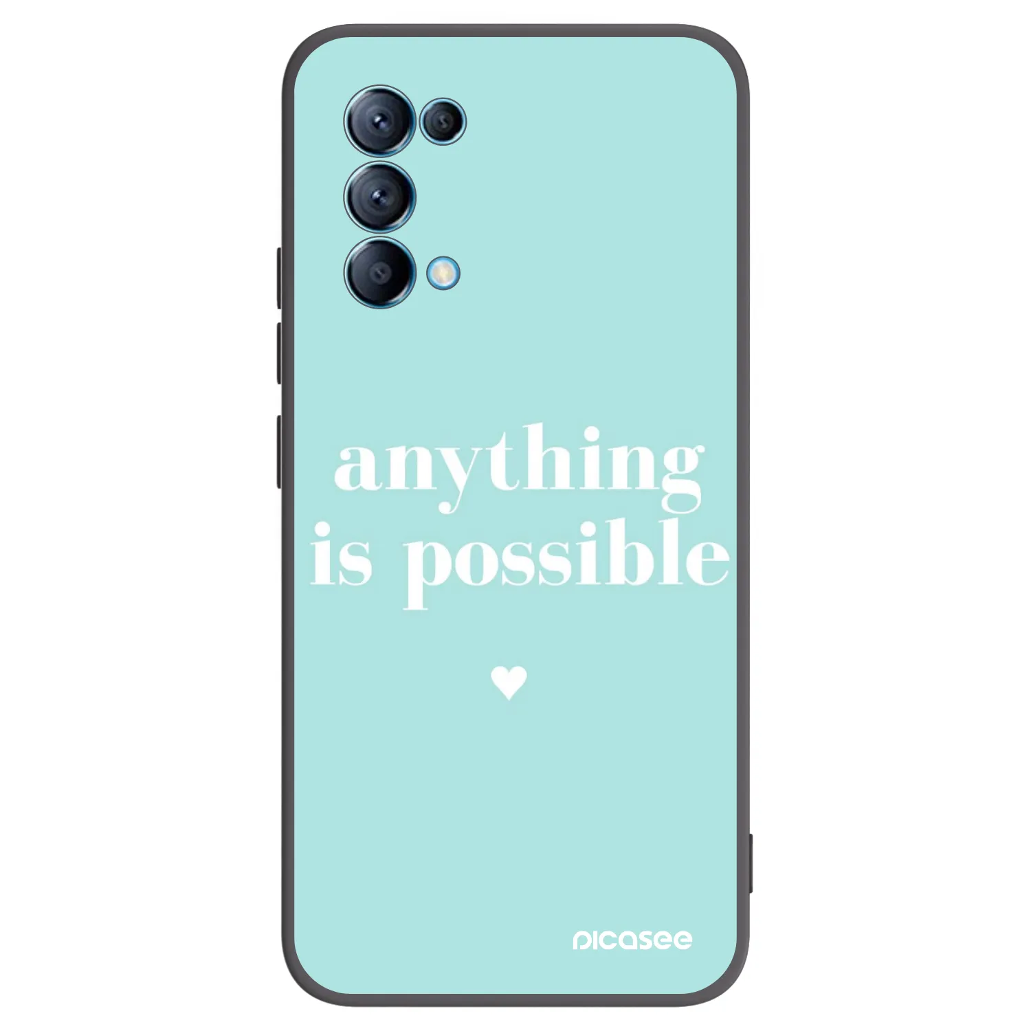 Picasee silikonski črni ovitek za OPPO A16s - Anything is possible