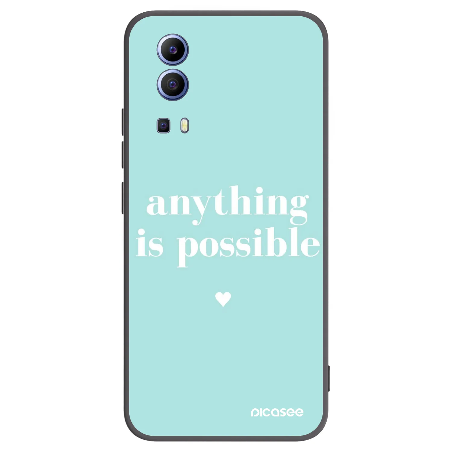 Picasee silikonski črni ovitek za Vivo Y52 5G - Anything is possible