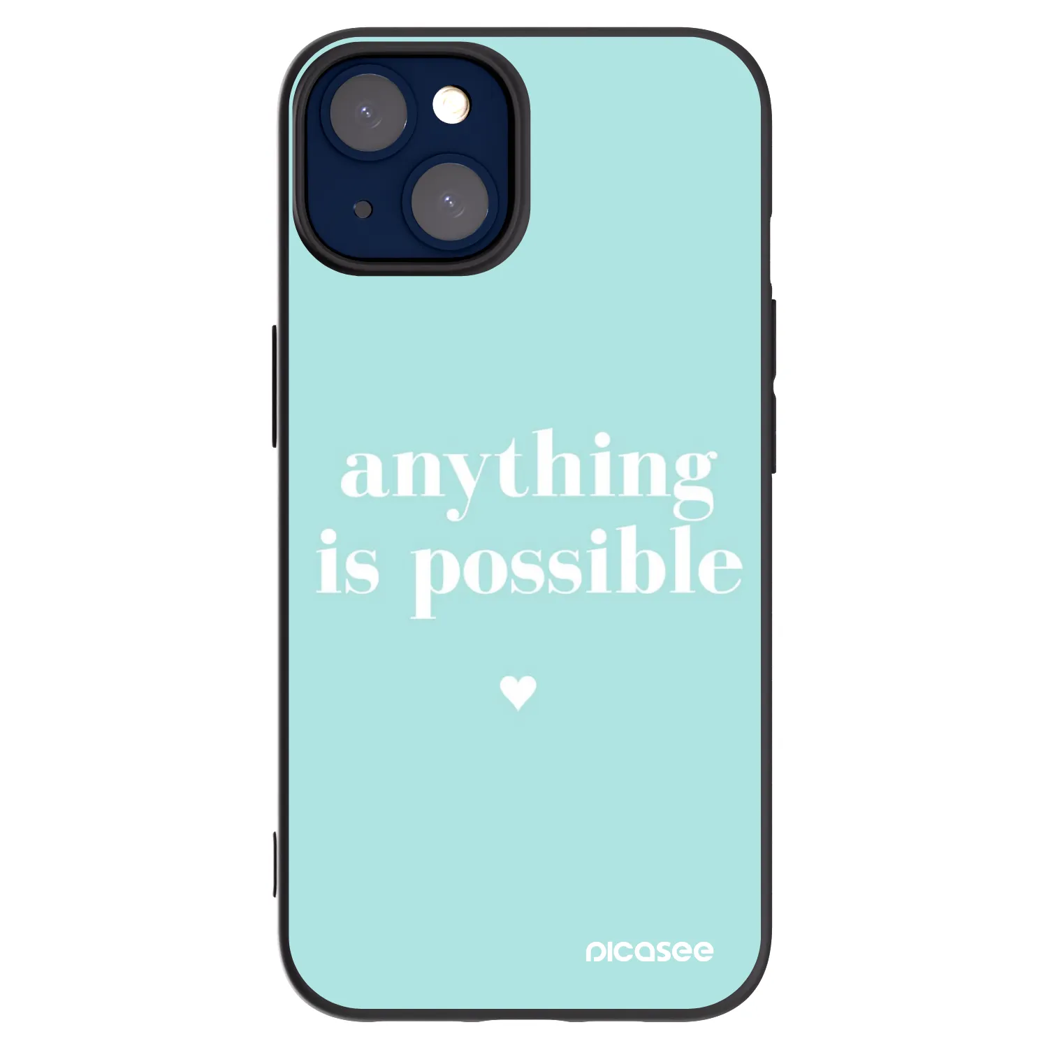 Picasee silikonski črni ovitek za Apple iPhone 14 - Anything is possible