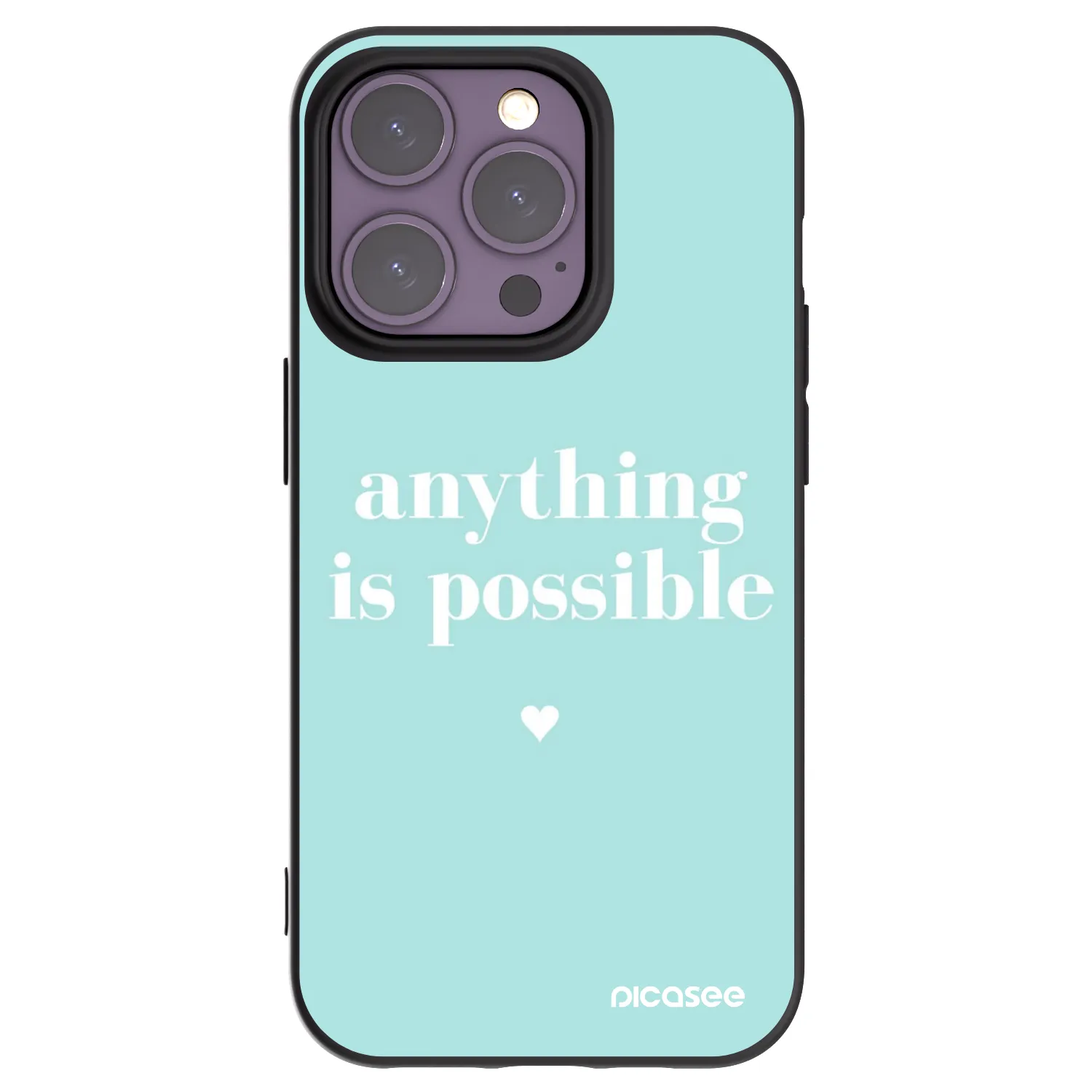 Picasee silikonski črni ovitek za Apple iPhone 14 Pro - Anything is possible