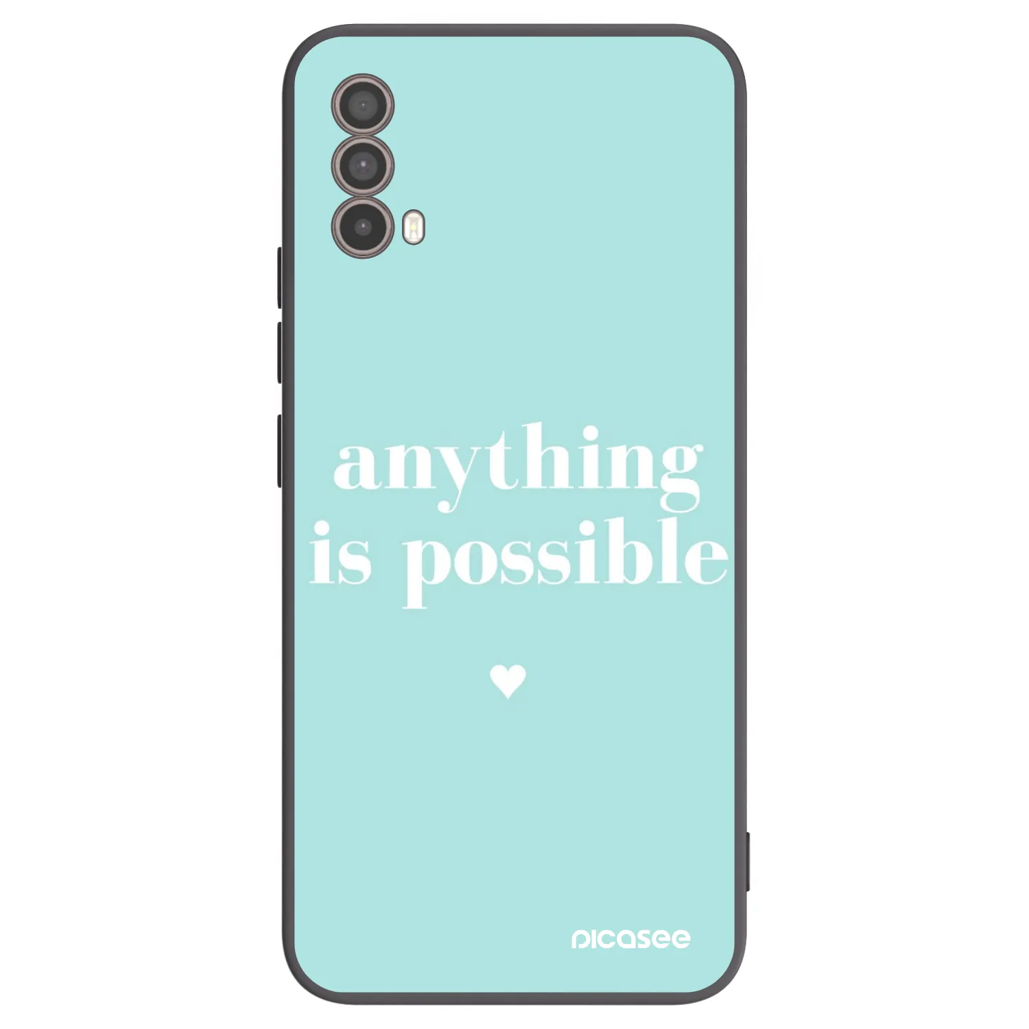 Picasee silikonski črni ovitek za Motorola Moto E40 - Anything is possible