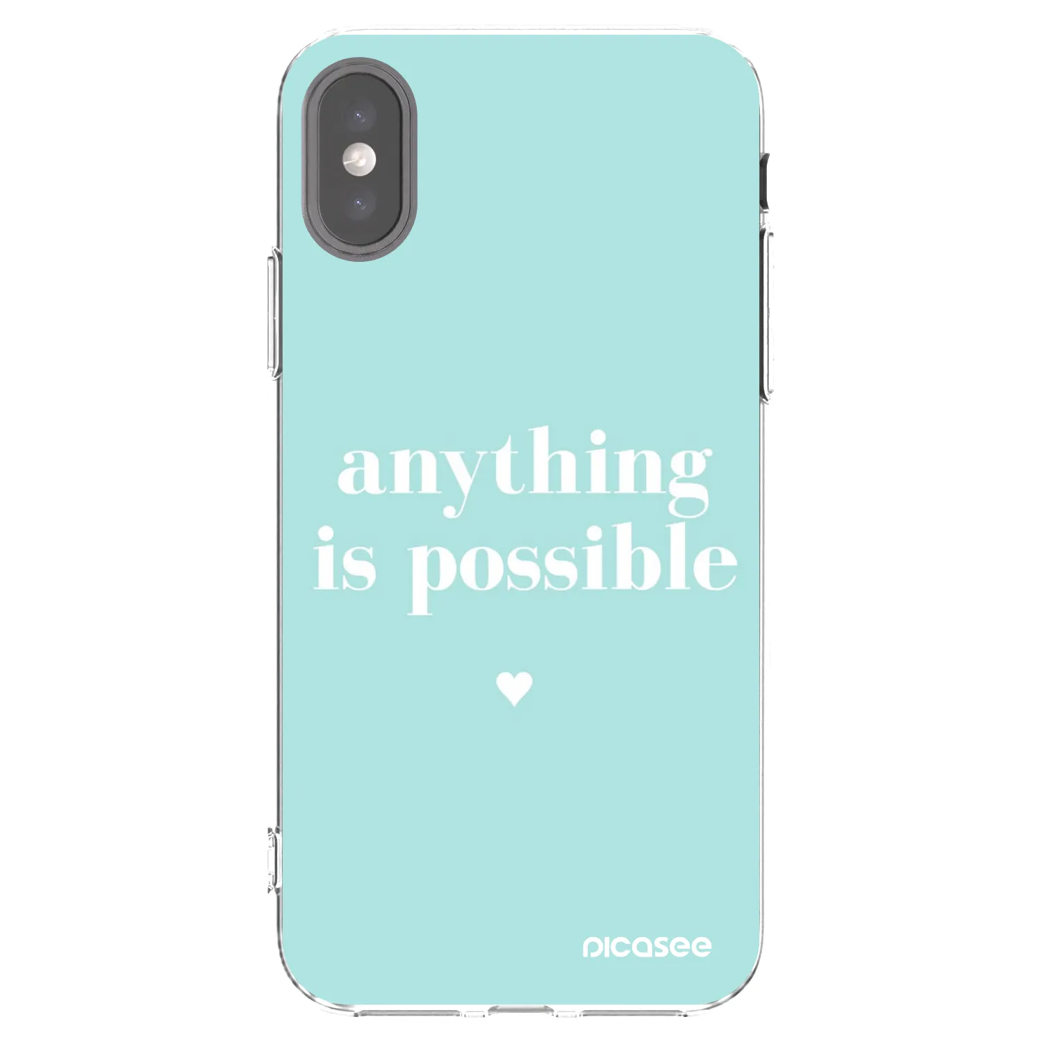 Picasee silikonski prozorni ovitek za Apple iPhone X/XS - Anything is possible