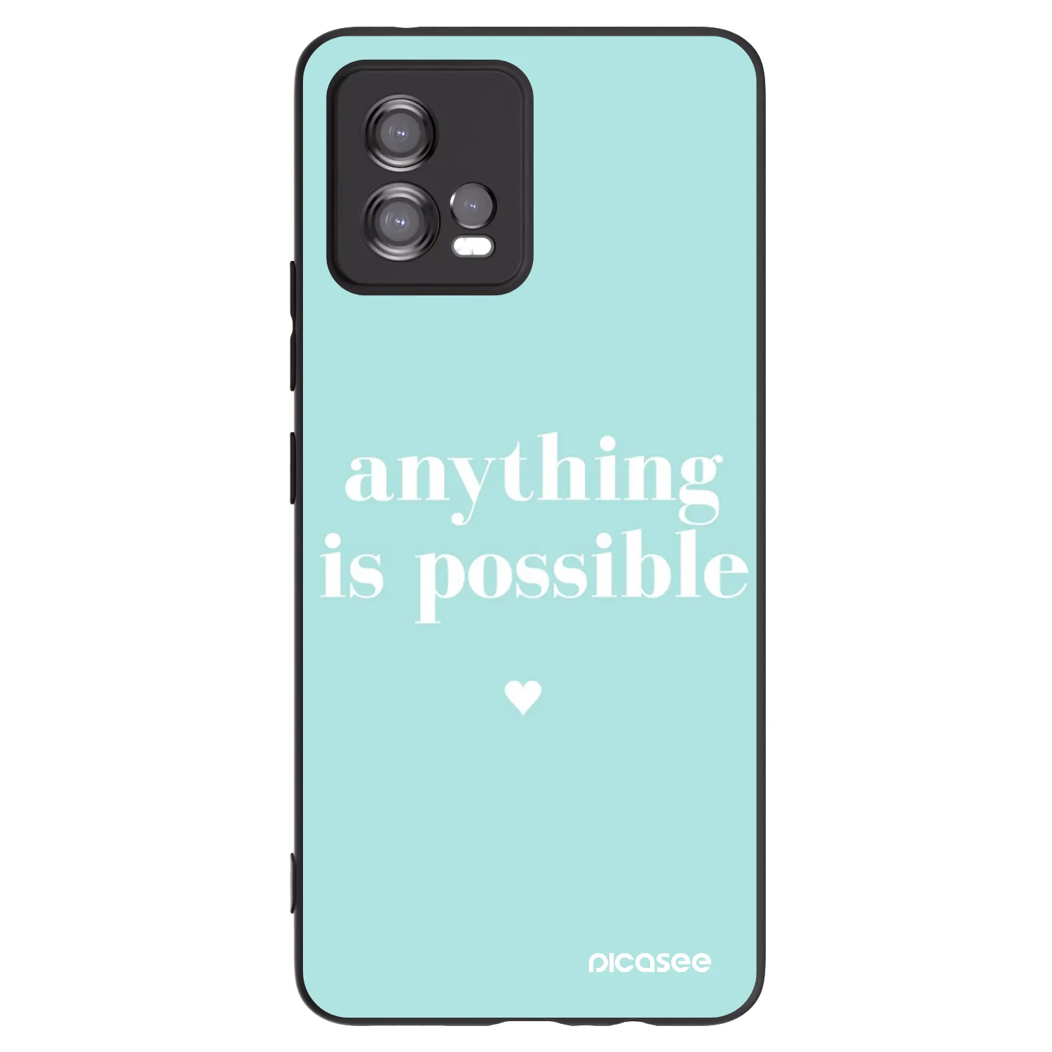 Picasee silikonski črni ovitek za Motorola Moto G72 - Anything is possible