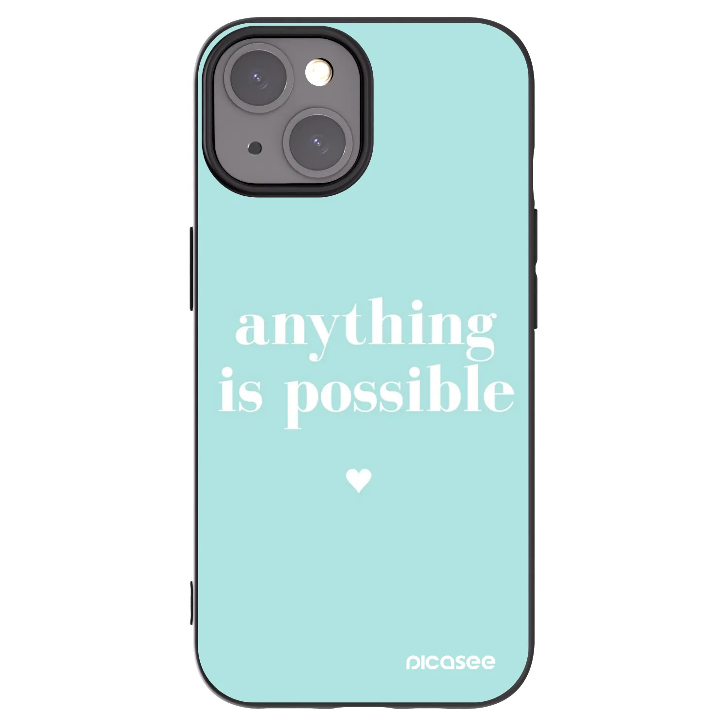 Picasee silikonski črni ovitek za Apple iPhone 15 - Anything is possible