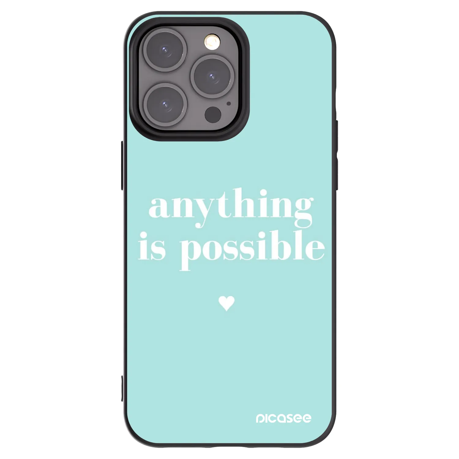 Picasee silikonski črni ovitek za Apple iPhone 15 Pro Max - Anything is possible