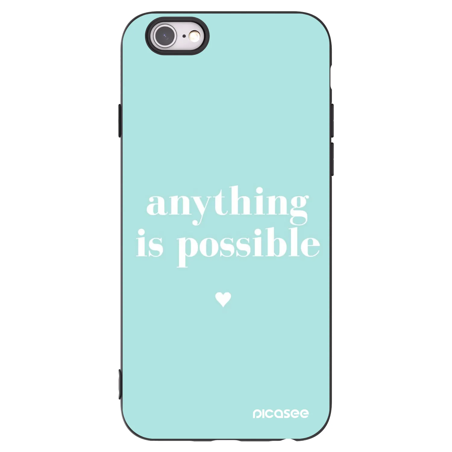 Picasee silikonski črni ovitek za Apple iPhone 6/6S - Anything is possible