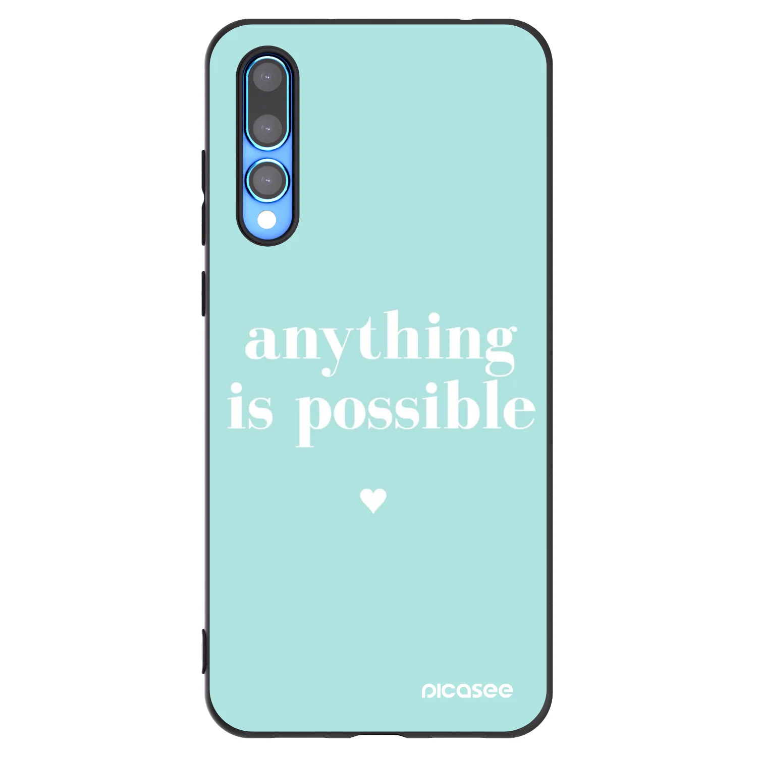 Picasee silikonski črni ovitek za Huawei P20 Pro - Anything is possible