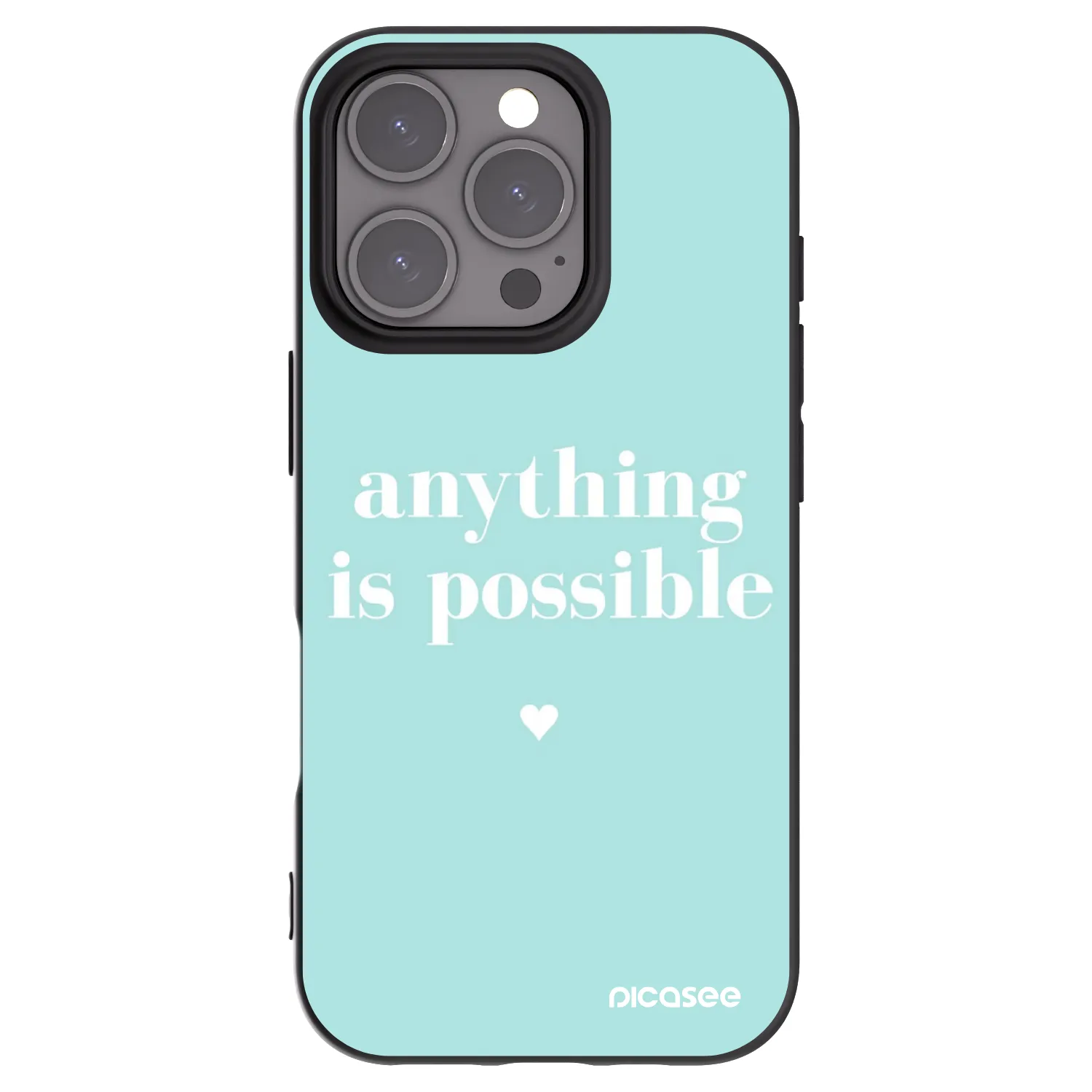 Picasee silikonski črni ovitek za Apple iPhone 16 Pro - Anything is possible
