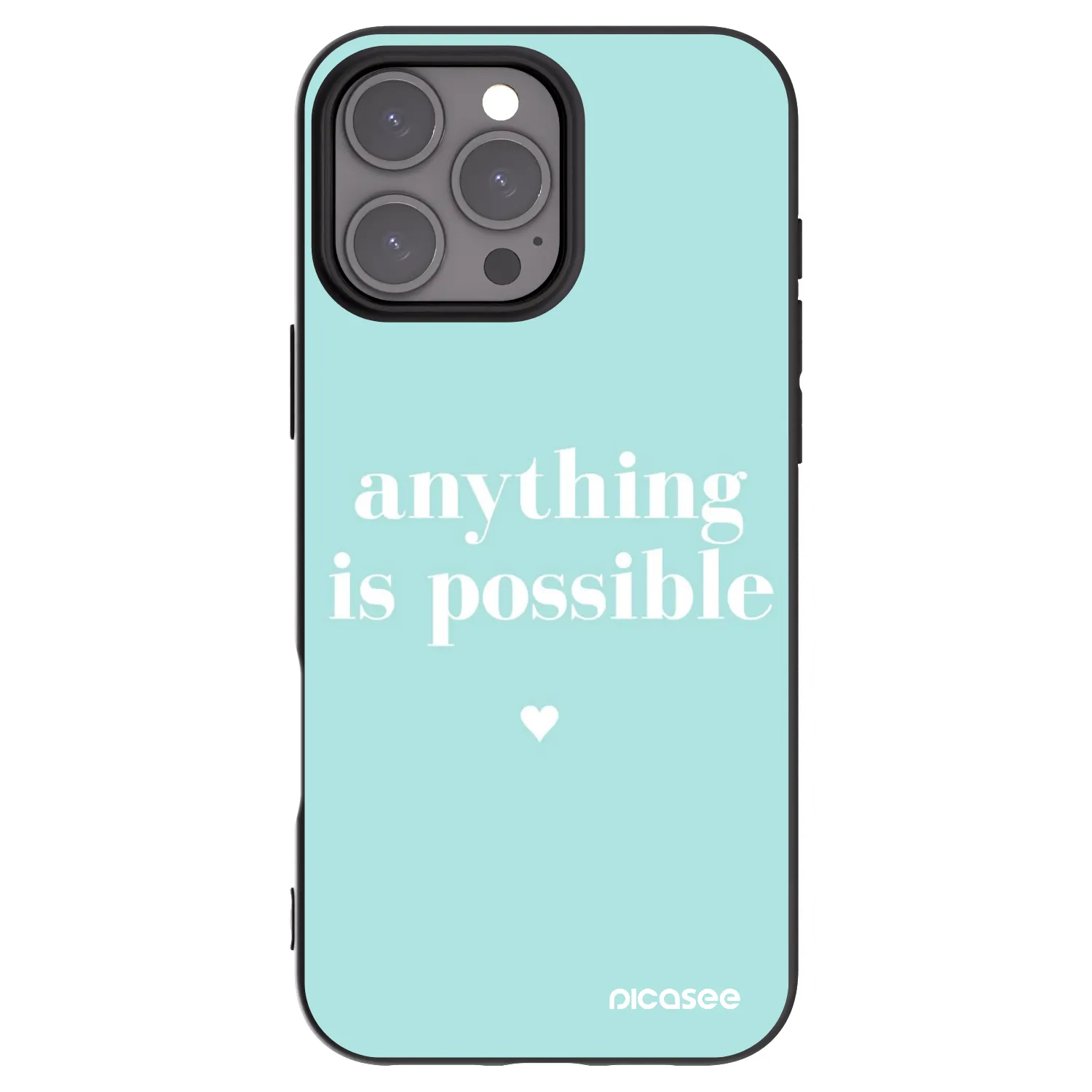 Picasee silikonski črni ovitek za Apple iPhone 16 Pro Max - Anything is possible
