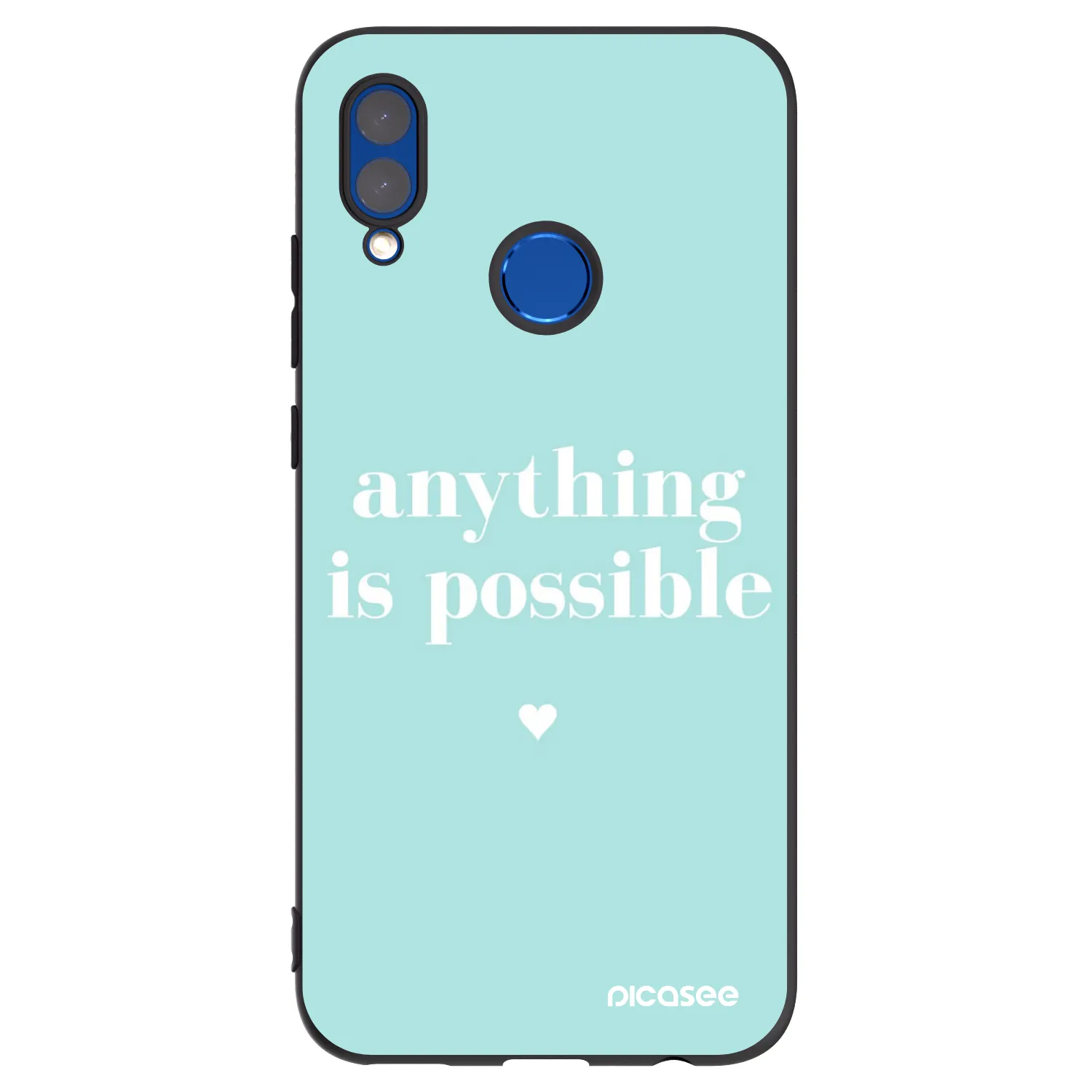 Picasee silikonski črni ovitek za Honor 10 Lite - Anything is possible