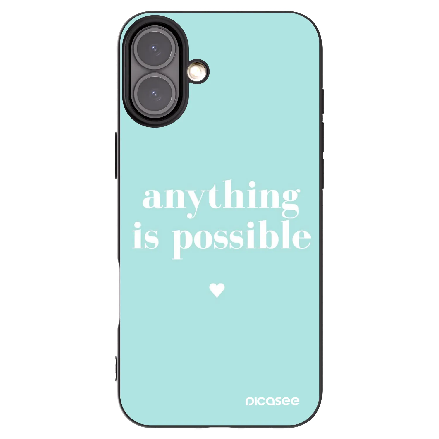 Picasee silikonski črni ovitek za Apple iPhone 16 Plus - Anything is possible