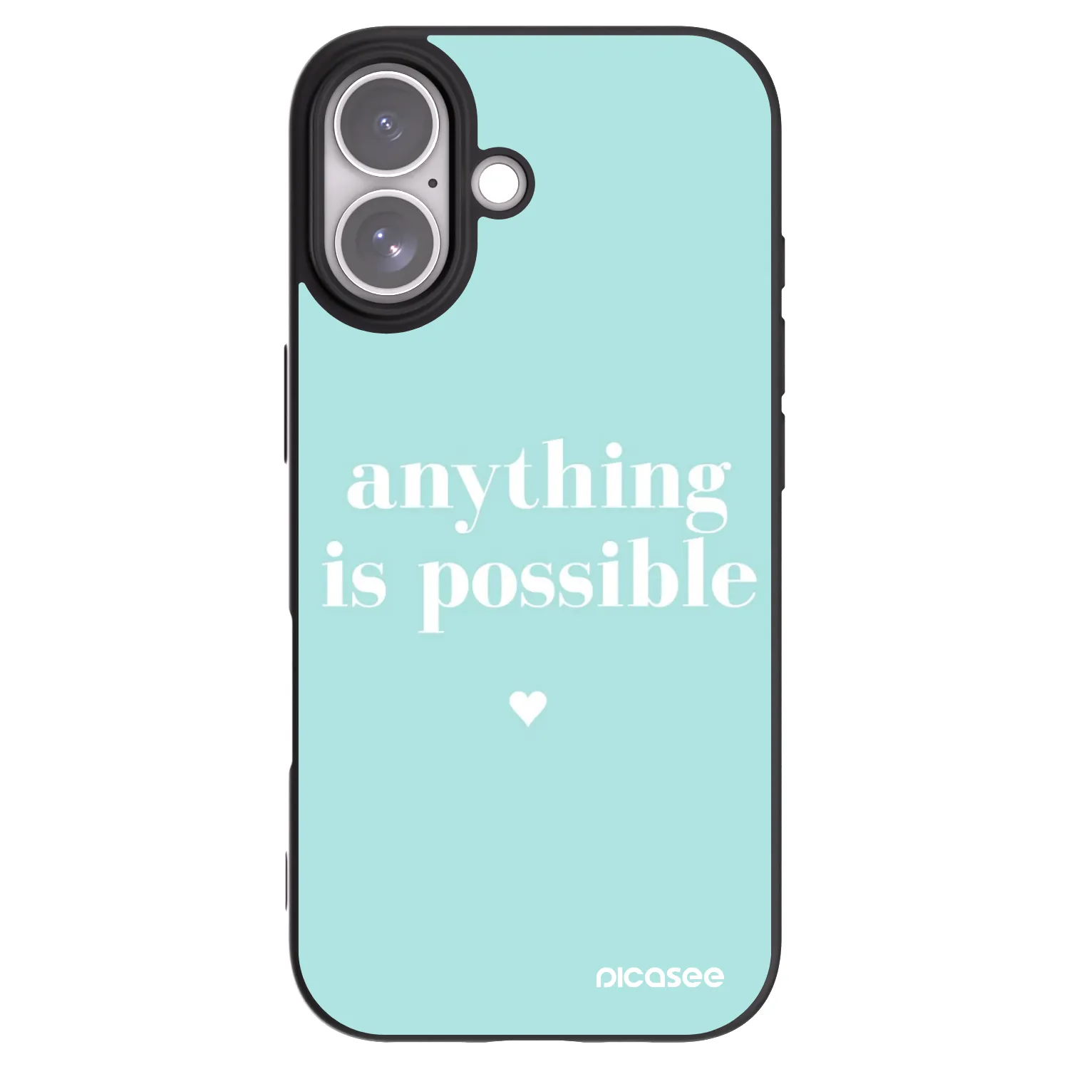 Picasee silikonski črni ovitek za Apple iPhone 17 - Anything is possible