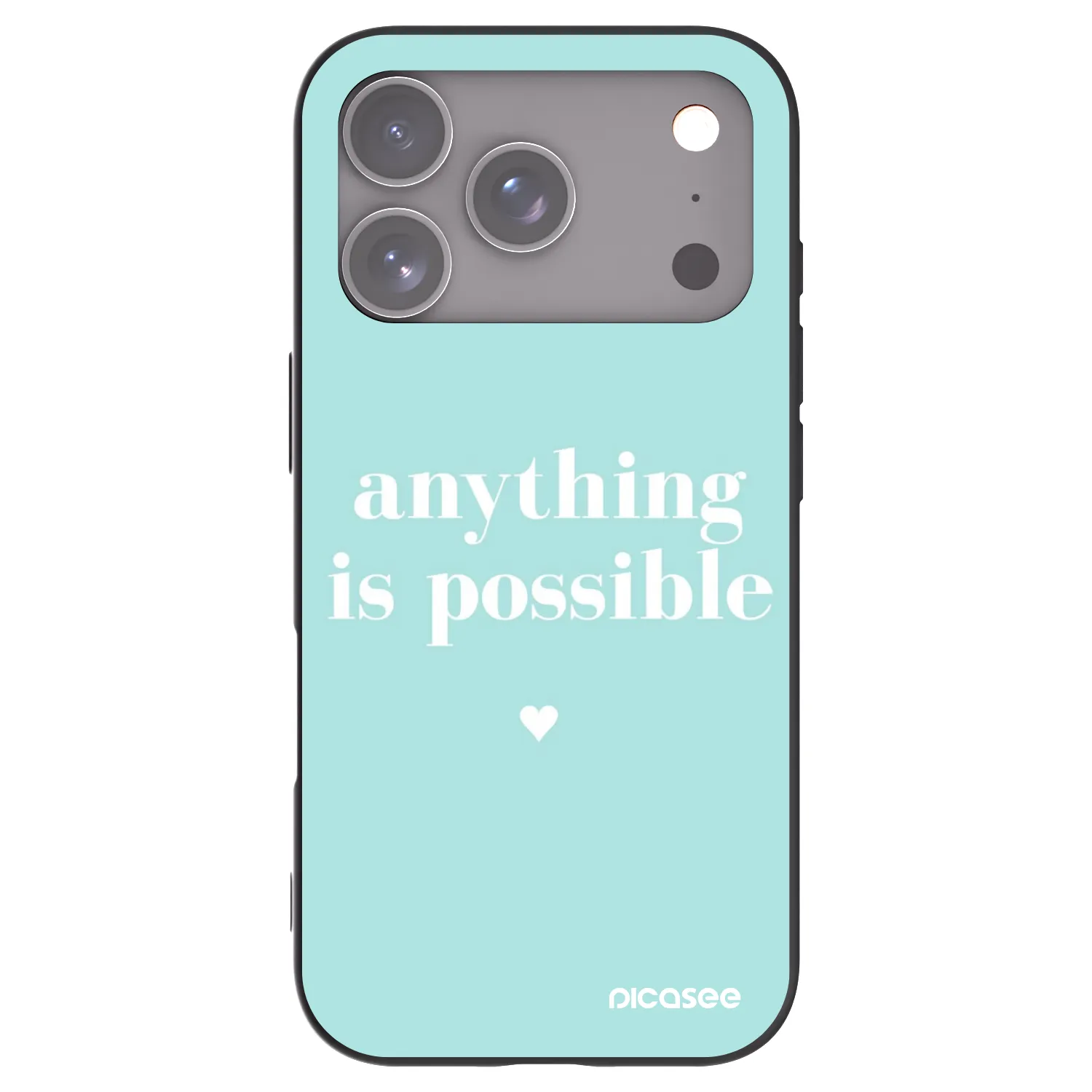 Picasee silikonski črni ovitek za Apple iPhone 17 Pro - Anything is possible