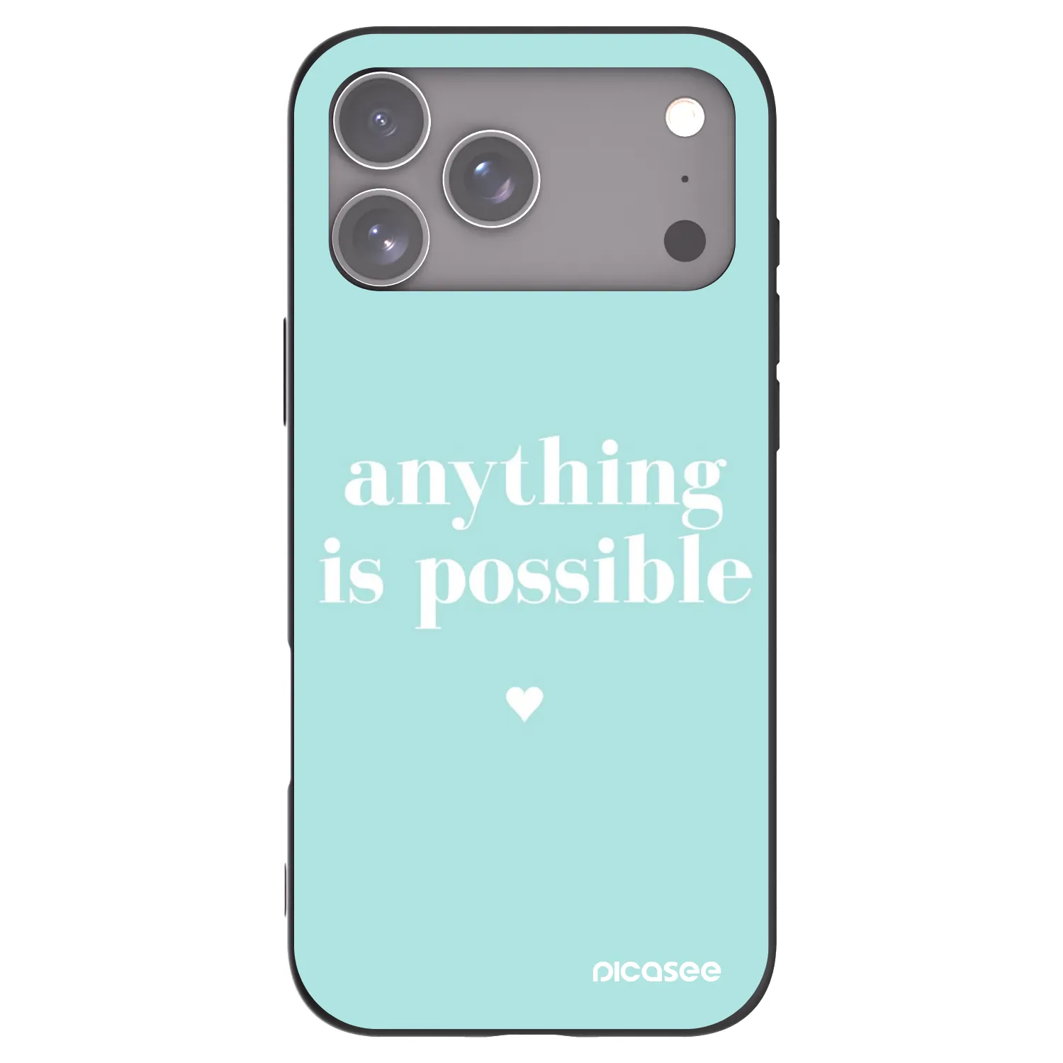 Picasee silikonski črni ovitek za Apple iPhone 17 Pro Max - Anything is possible
