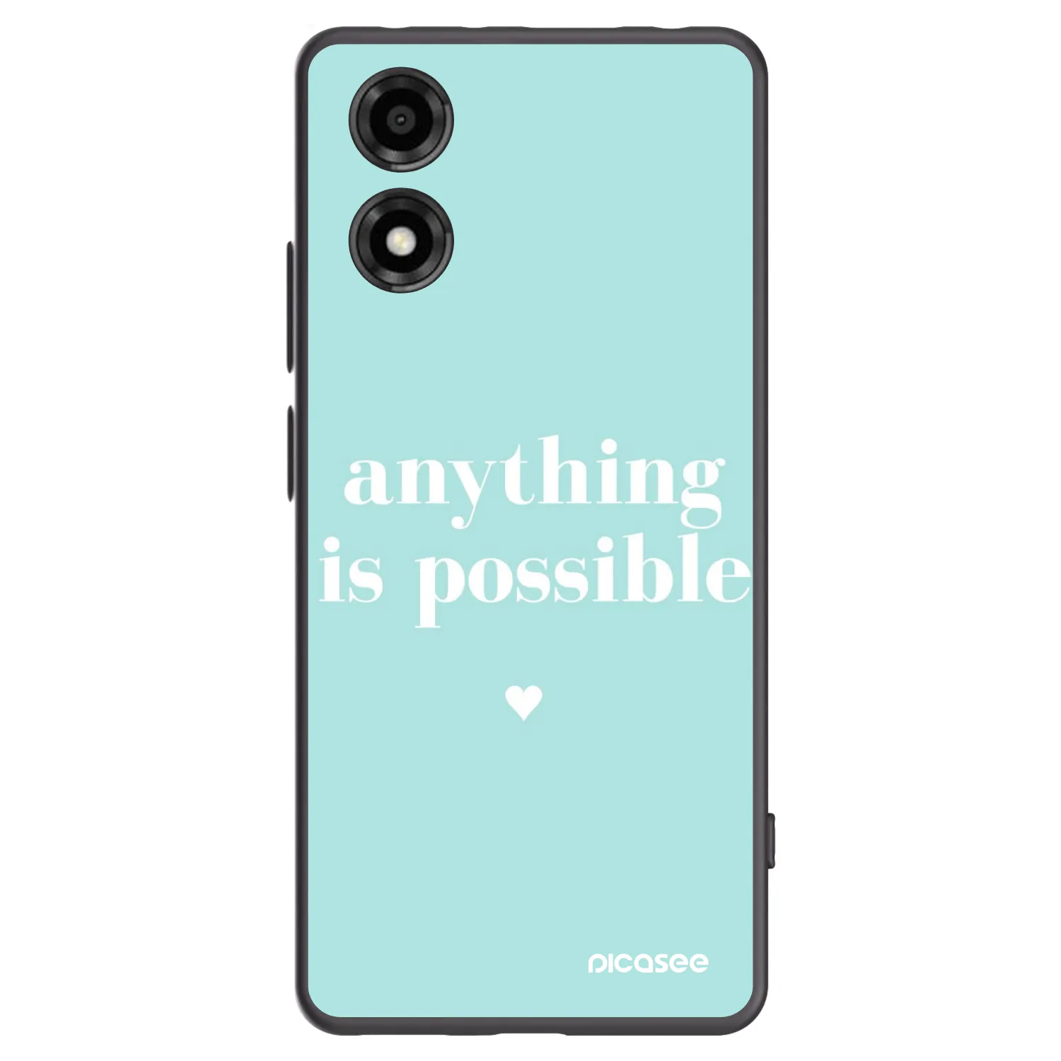 Picasee silikonski črni ovitek za Motorola Moto E14 - Anything is possible