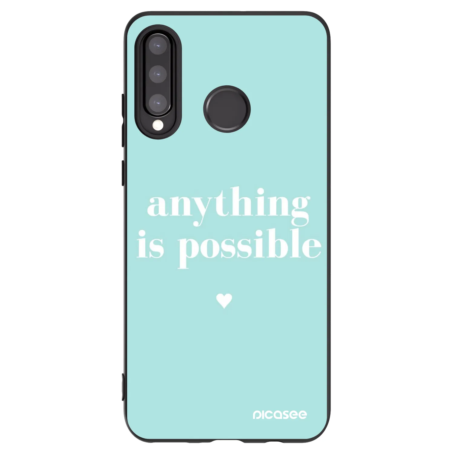 Picasee silikonski črni ovitek za Huawei P30 Lite - Anything is possible