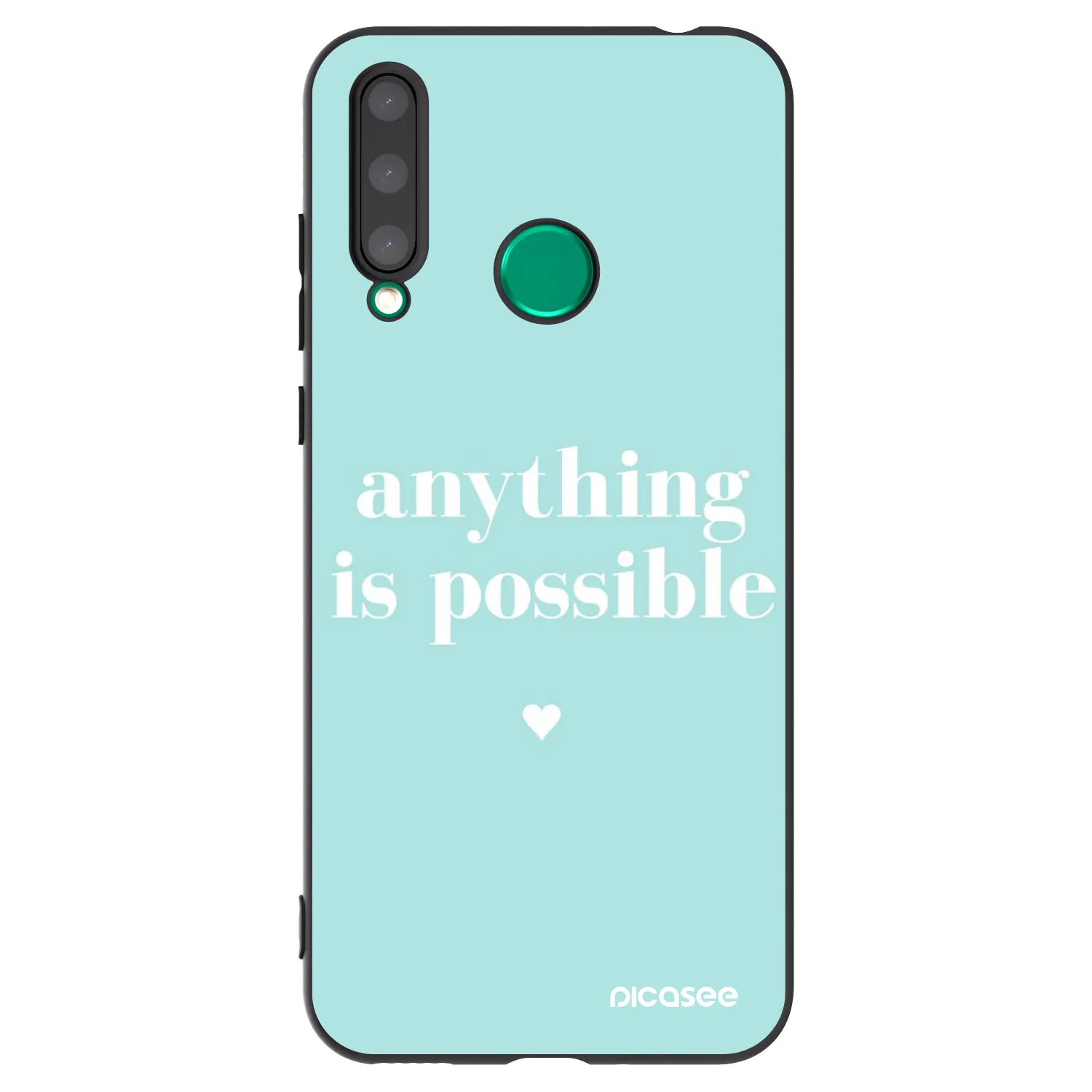 Picasee silikonski črni ovitek za Honor 20 Lite - Anything is possible