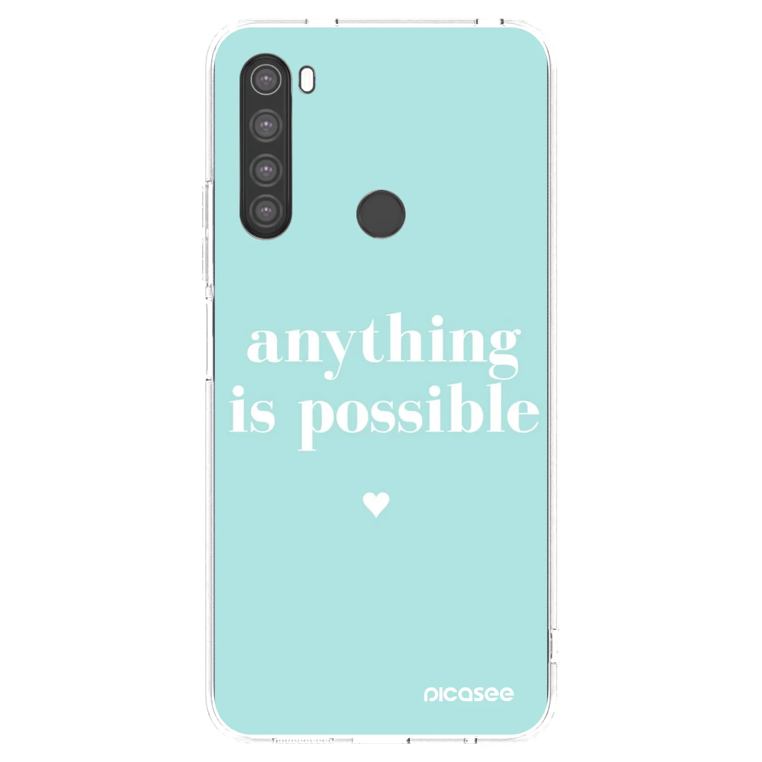 Picasee silikonski prozorni ovitek za Xiaomi Redmi Note 8 - Anything is possible