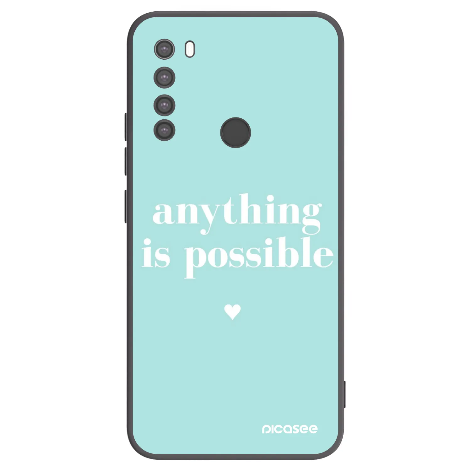 Picasee silikonski črni ovitek za Xiaomi Redmi Note 8 - Anything is possible