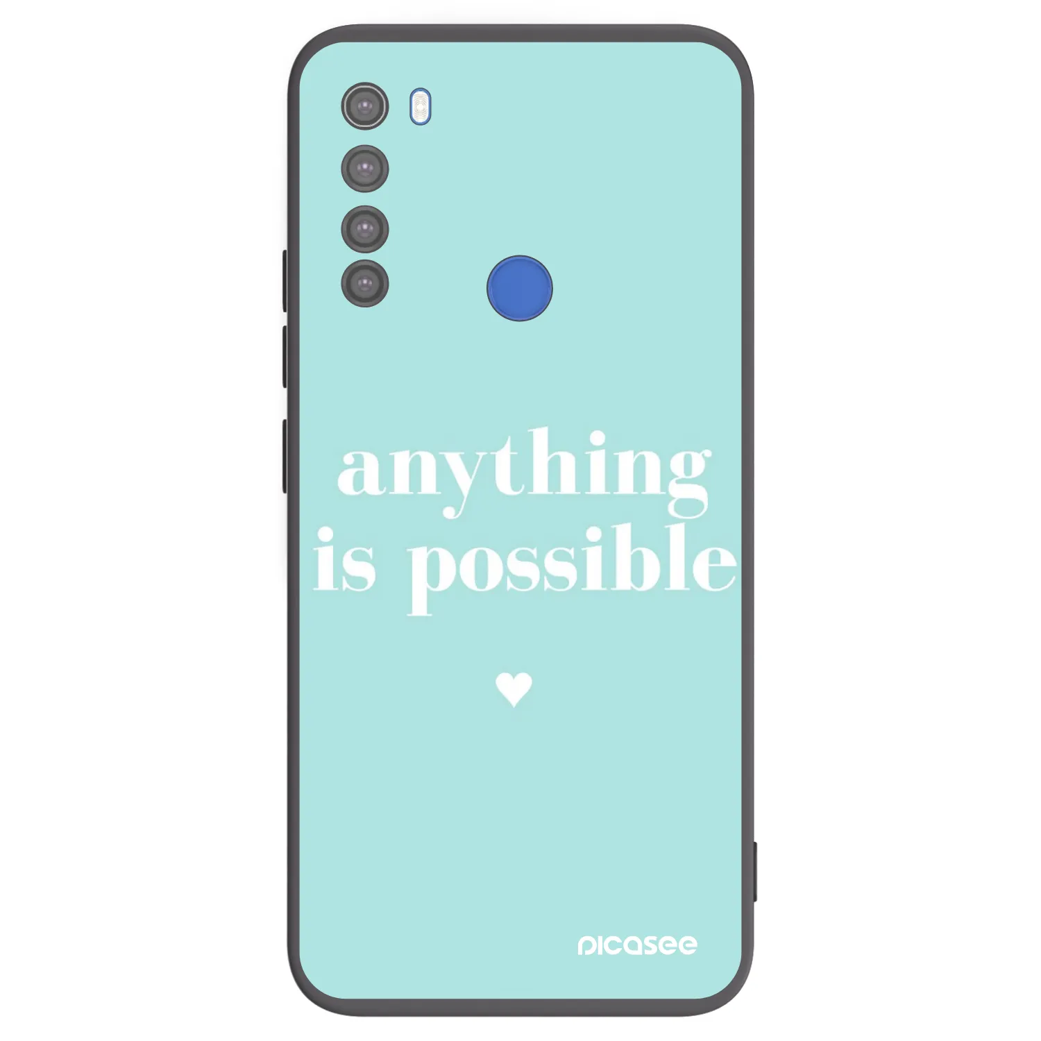 Picasee silikonski črni ovitek za Xiaomi Redmi Note 8T - Anything is possible