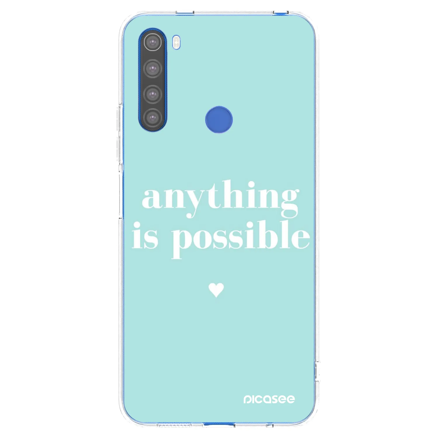 Picasee silikonski prozorni ovitek za Xiaomi Redmi Note 8T - Anything is possible