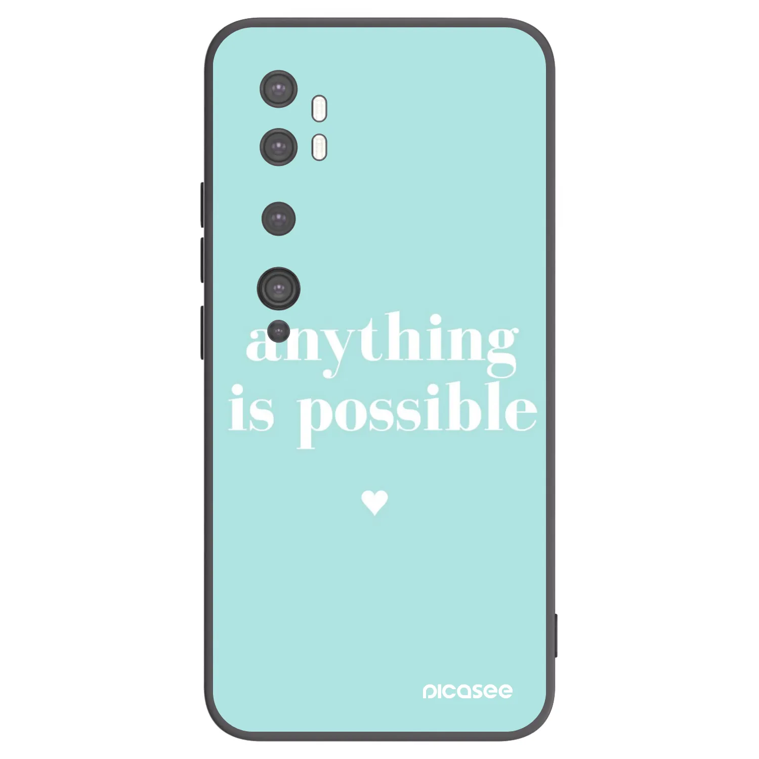 Picasee silikonski črni ovitek za Xiaomi Mi Note 10 (Pro) - Anything is possible
