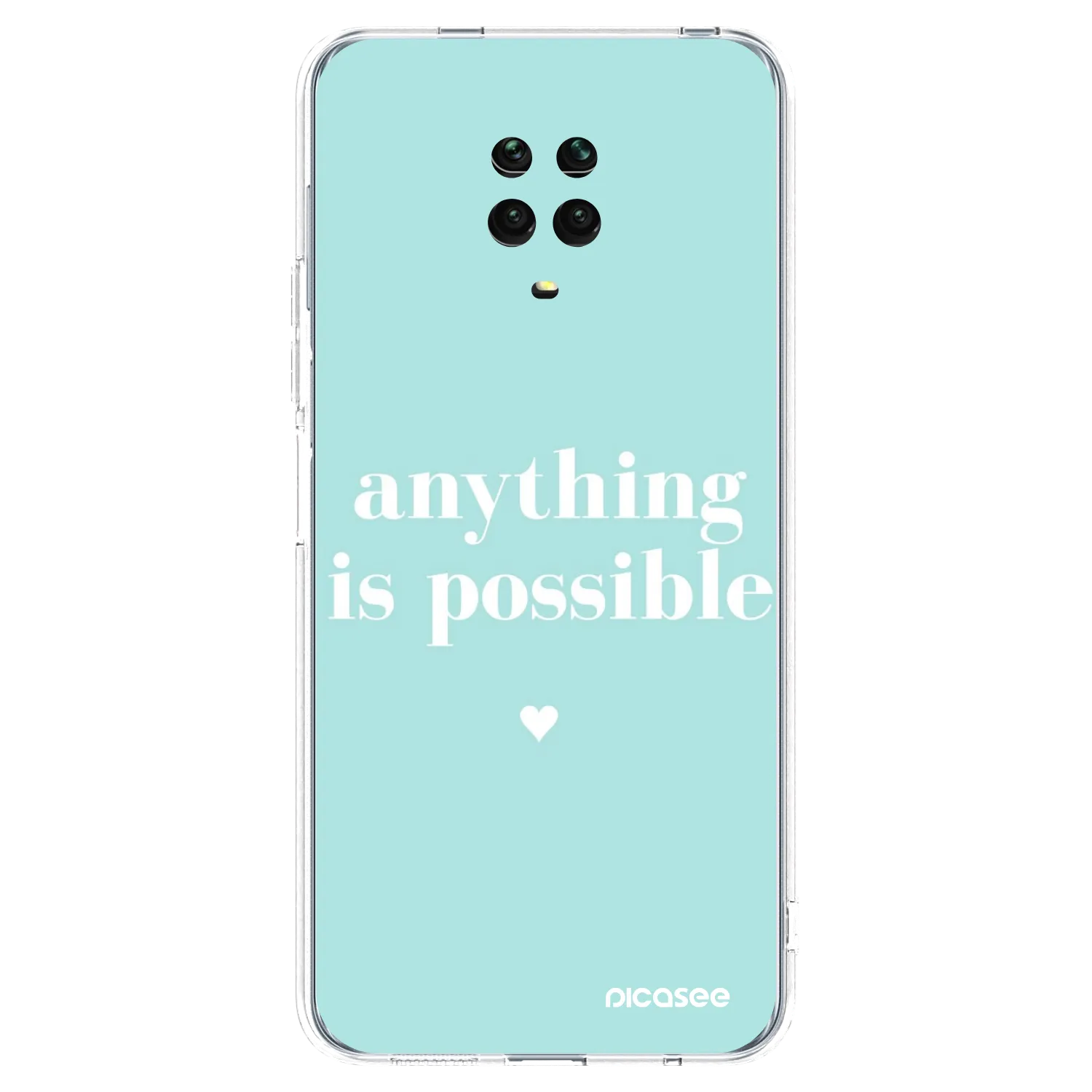 Picasee silikonski prozorni ovitek za Xiaomi Redmi Note 9 Pro - Anything is possible