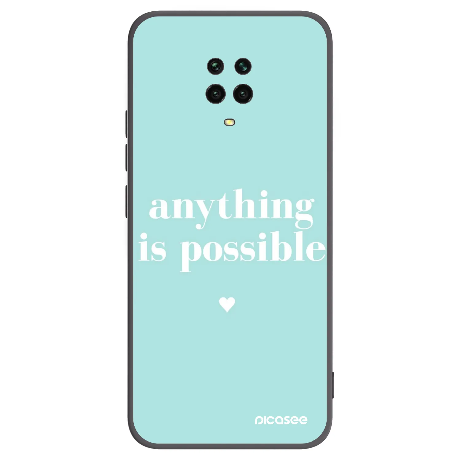 Picasee silikonski črni ovitek za Xiaomi Redmi Note 9 Pro - Anything is possible