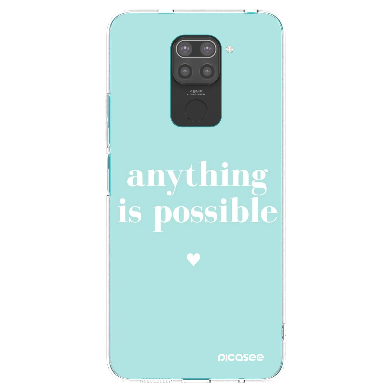 Picasee silikonski črni ovitek za Xiaomi Redmi Note 9 - Anything is possible